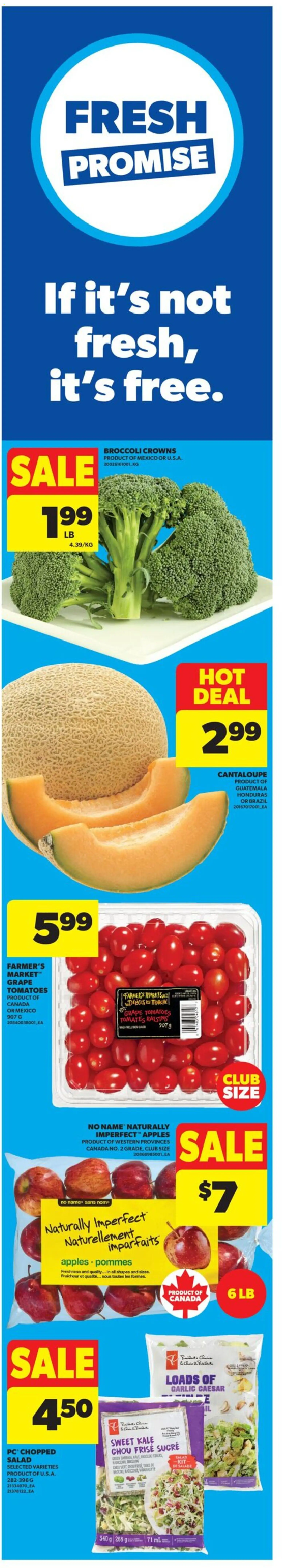 Real Canadian Superstore flyer valid from 16.04.2026 | Page: 2 | Products: Salad, Apples, Tomatoes