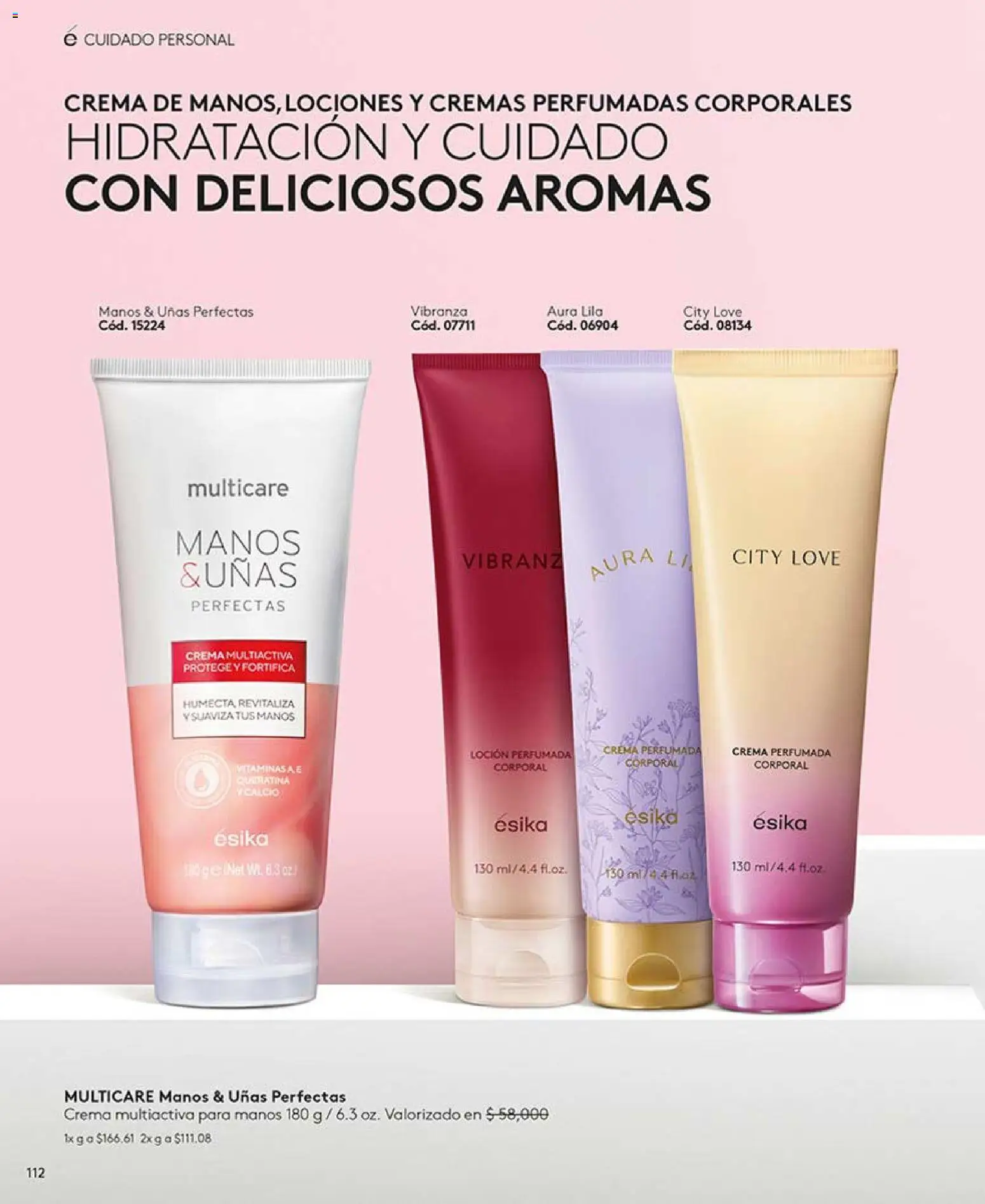 Ésika revista - valida desde el 13.03.2026 | Página: 112 | Productos: Crema, Loción, Vitaminas