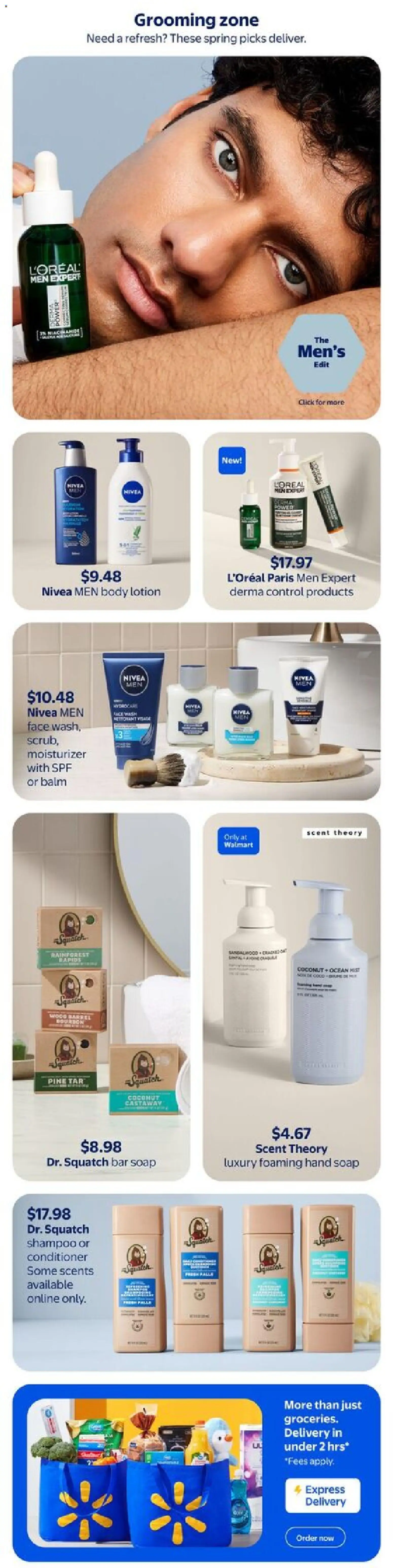 Walmart flyer valid from 02.04.2026 | Page: 14 | Products: Shampoo, Conditioner, Body lotion, Soap