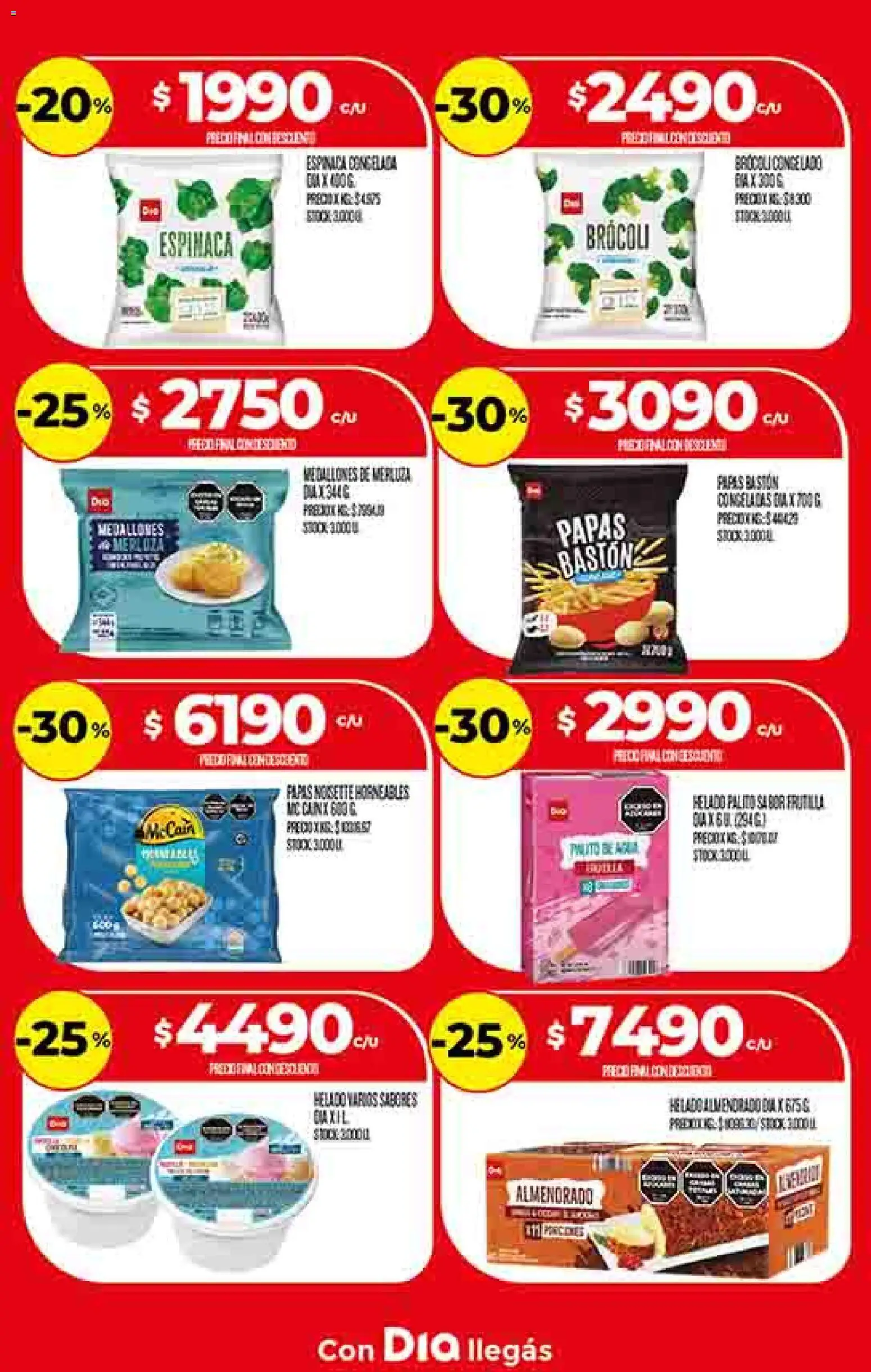 Dia - Ofertas - Salta y Jujuy │ válido desde el 15.04.2026 | Página: 18 | Productos: Helado, Frutilla, Brocoli, Espinaca