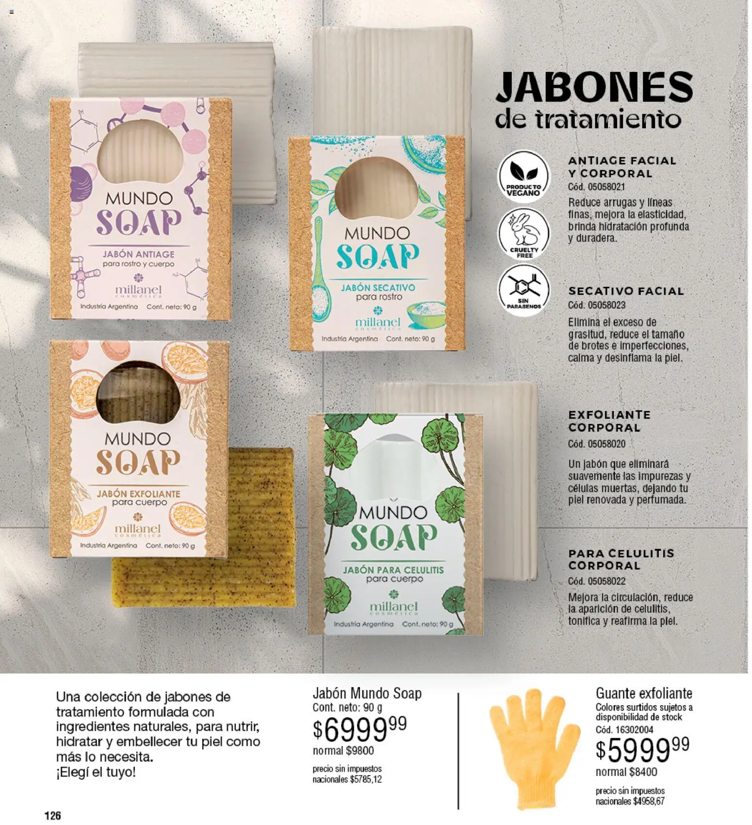 Millanel - Catálogo │ válido desde el 02.03.2026 | Página: 126 | Productos: Guante, Jabón, Guante exfoliante