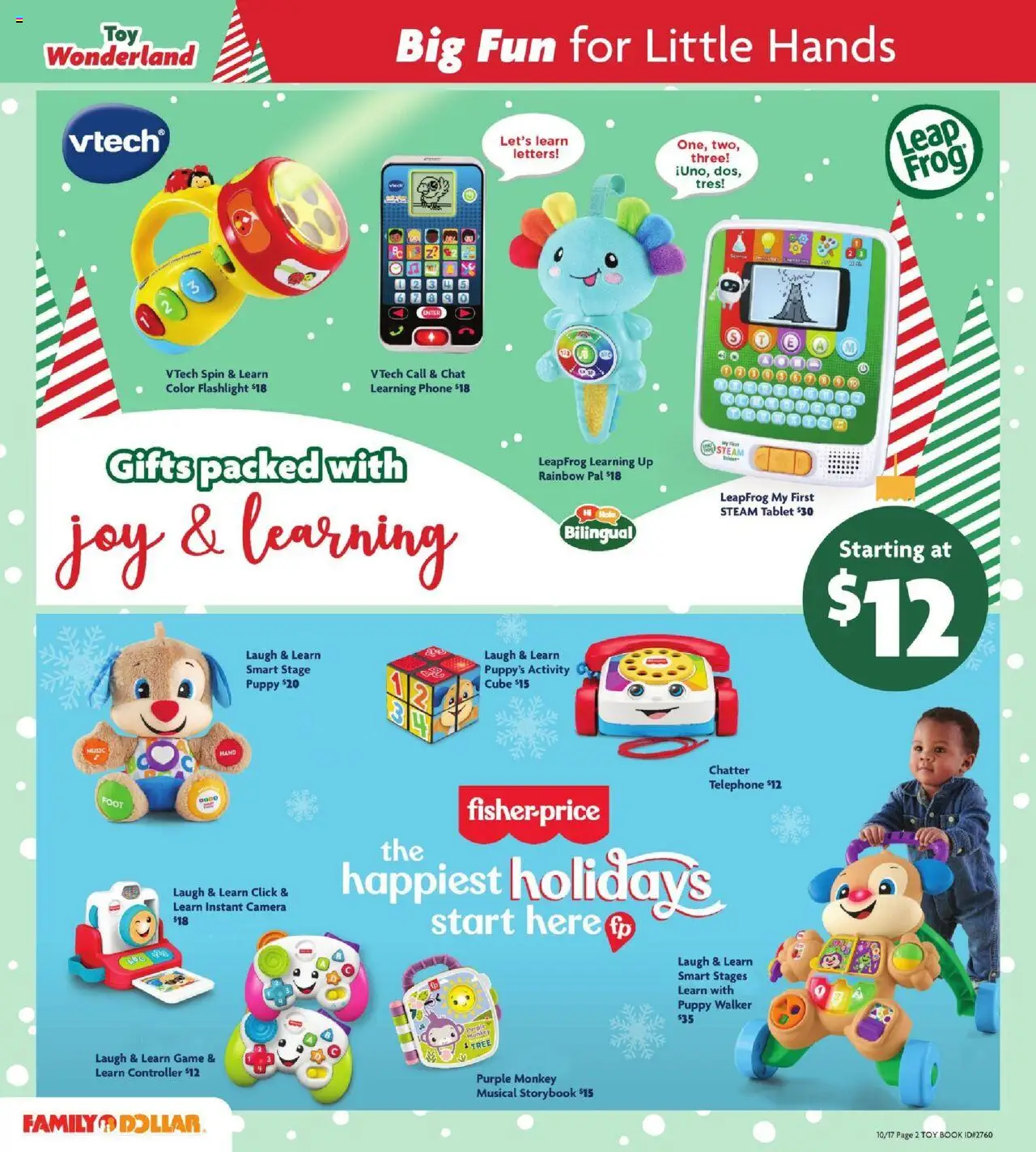 Family Dollar Toy Book - valid from 17.10.2025 | Page: 2 | Products: Tablet, Camera, Game, Telephone