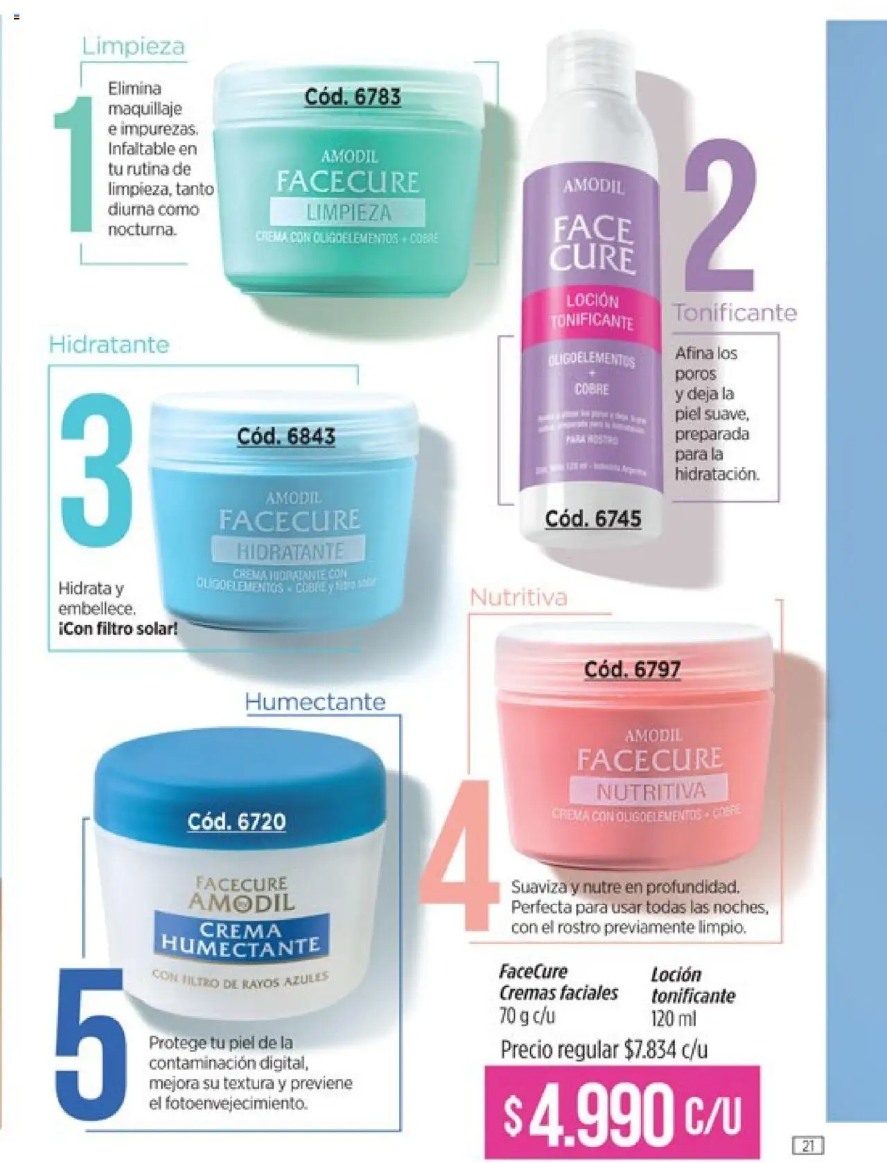 Catálogo Amodil Campaña 16 │ válido desde el 01.10.2025 | Página: 21 | Productos: Maquillaje, Loción tonificante, Loción, Crema