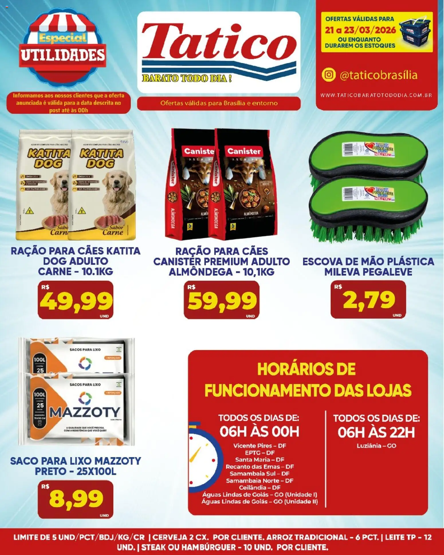 Tatico Folheto - válido de 21.03.2026 | Página: 21 | Produtos: Saco para lixo, Cerveja, Carne, Hambúrguer
