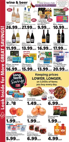 Preview of Harris Teeter weekly ads valid from 29.10.2025 | Page: 8 | Products: Salami, Wine, Apples, Beef