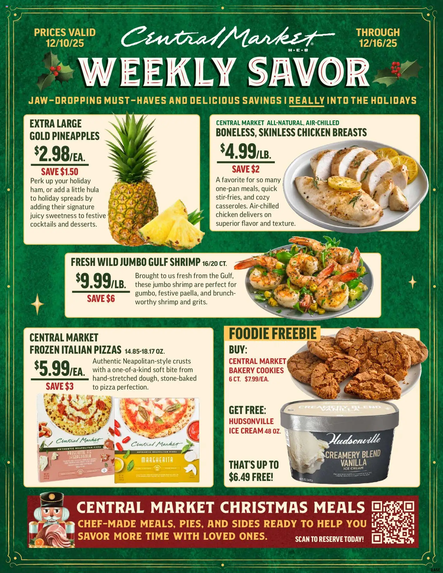 Central Market Weekly Ad - valid from 10.12.2025 | Page: 1 | Products: Bakery, Pizza, Cream, Ice cream