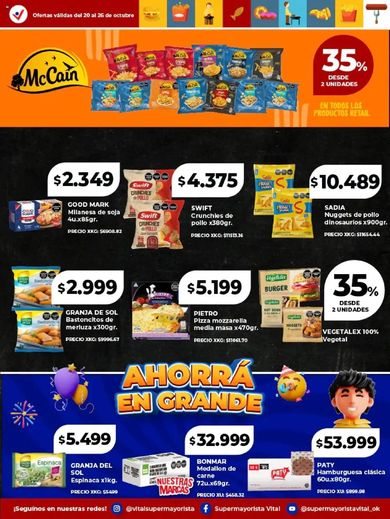 Vital - Especial de frescos - Posadas │ válido desde el 20.10.2025 | Página: 7 | Productos: Pollo, Milanesa, Pizza, Espinaca