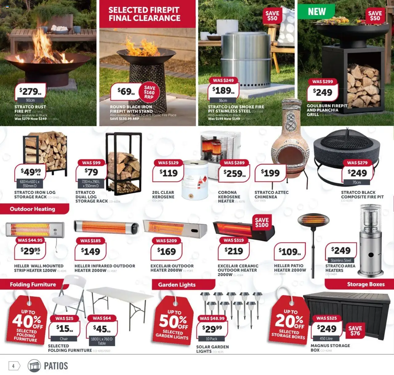 Stratco catalogue - valid from 08.08.2025 | Page: 4 | Products: Table, Chair, Box, Grill