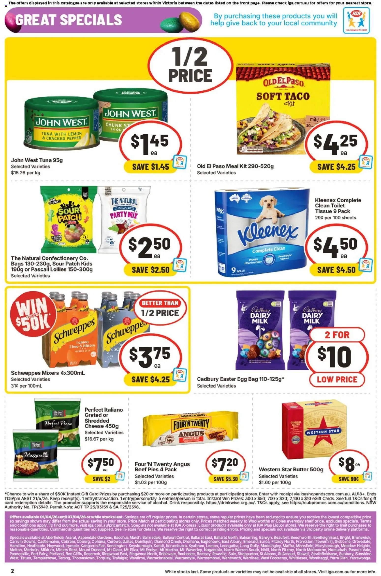 IGA catalogue - valid from 01.04.2026 | Page: 35 | Products: Shelf, Milk, Cheese, Pizza
