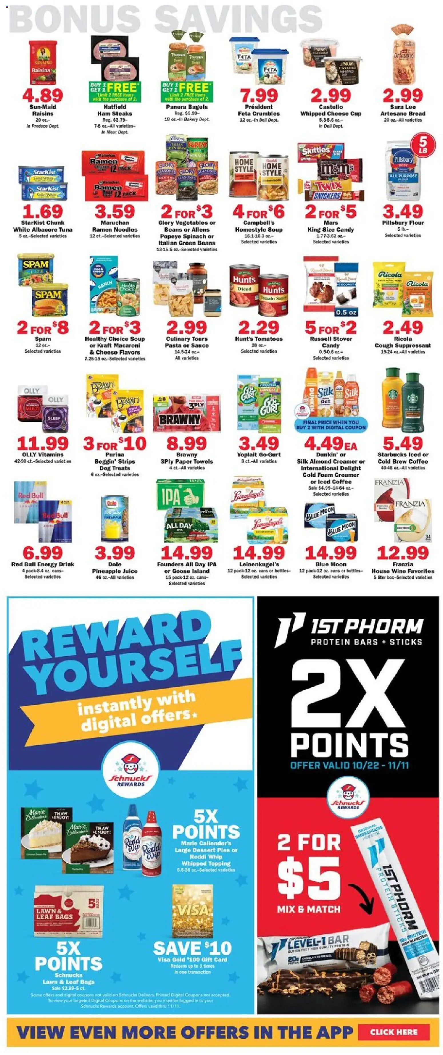 Schnucks Weekly Print Ad - IL - valid from 05.11.2025 | Page: 5 | Products: Spinach, Tomatoes, Pasta, Raisins