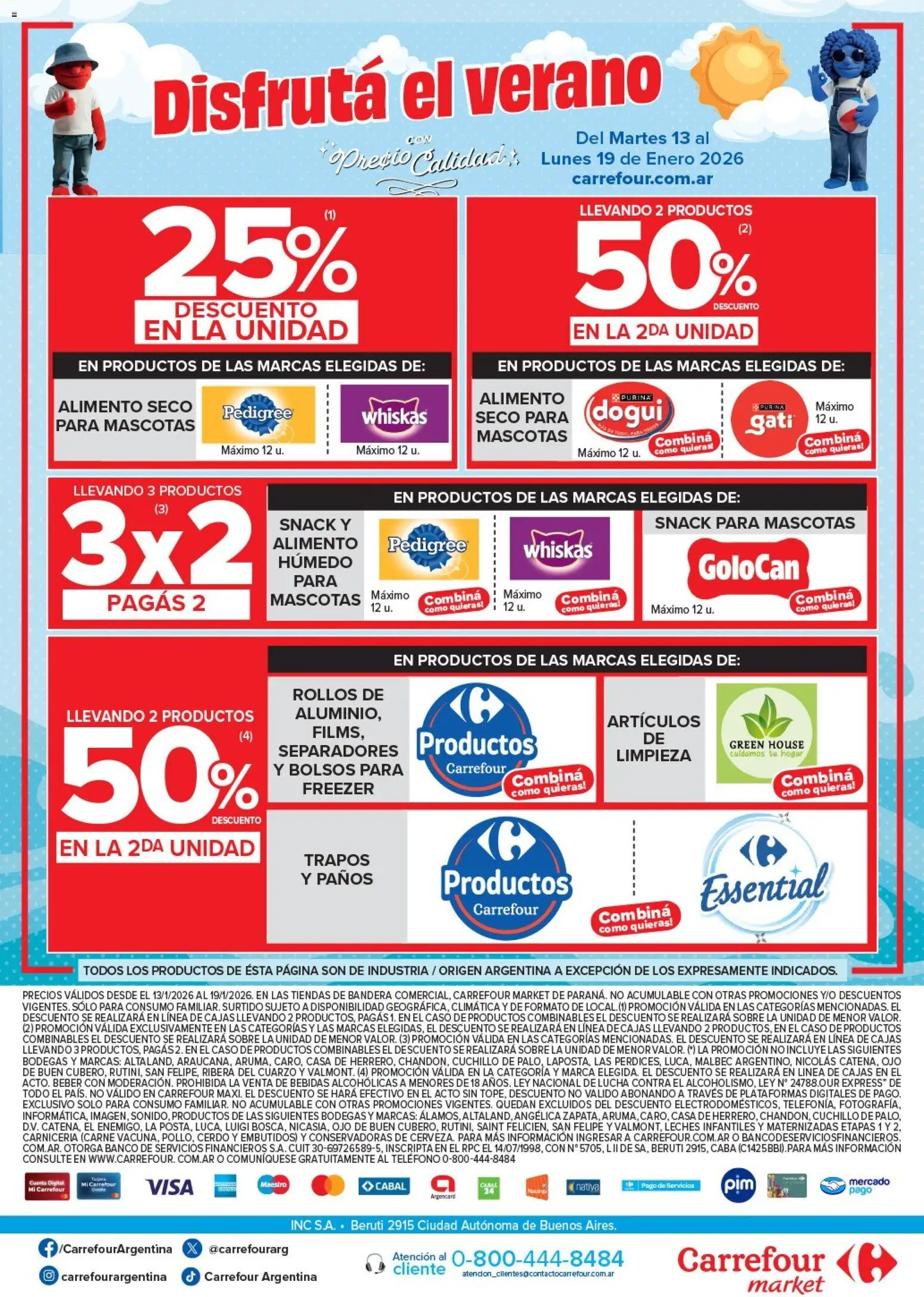 Carrefour Market -Disfrutá el verano │ válido desde el 13.01.2026 | Página: 5 | Productos: Caso, Banco, Freezer, Cerdo