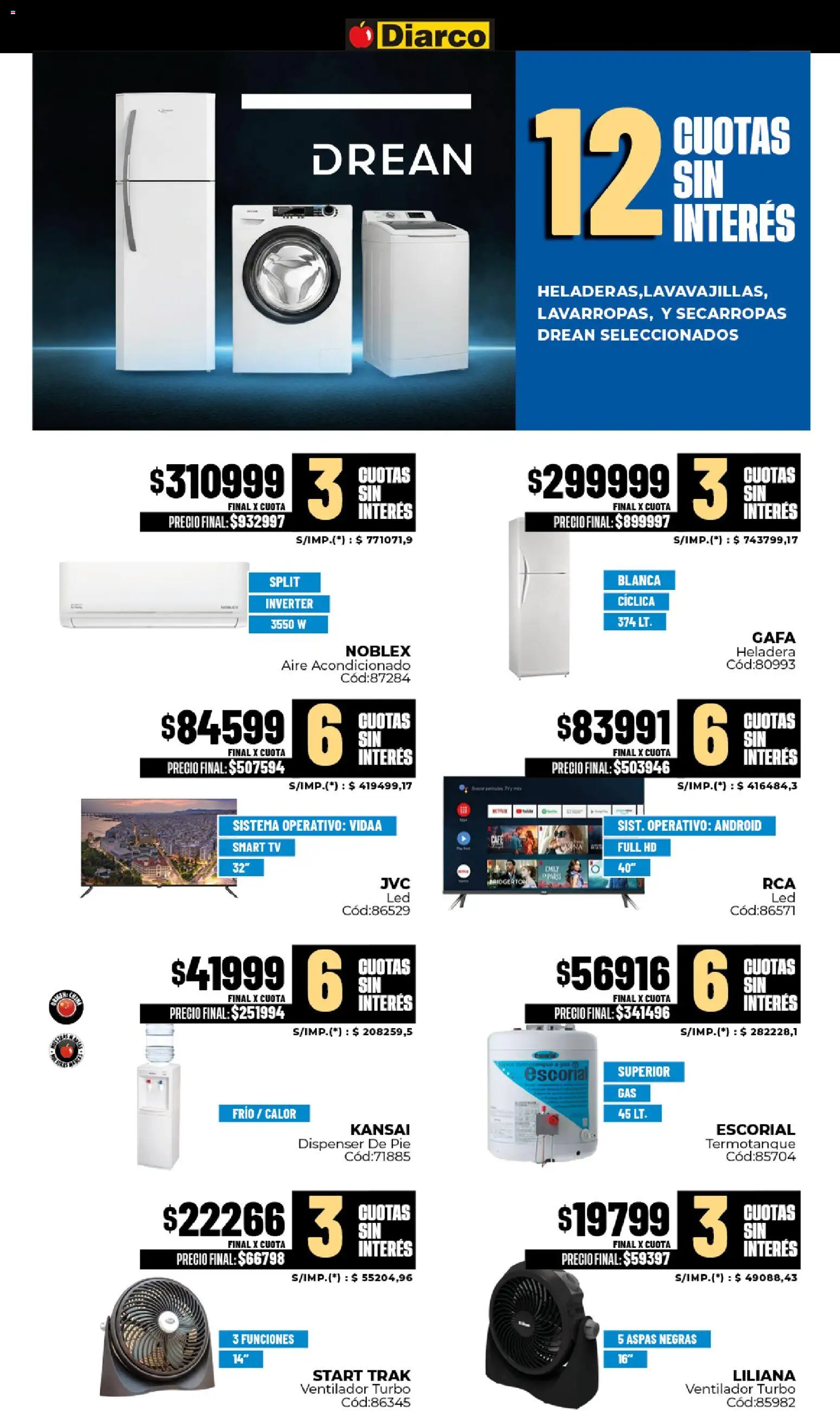 Diarco ofertas │ válido desde el 15.12.2025 | Página: 21 | Productos: Aire acondicionado, Ventilador, Heladera, Café