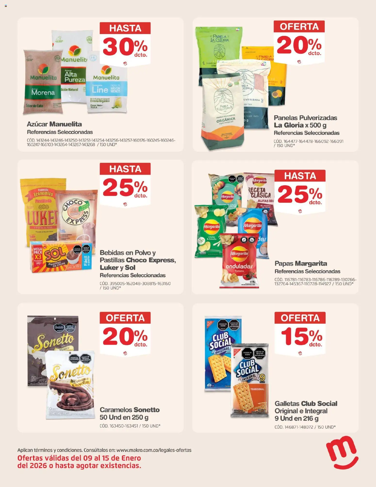 Makro revista - valida desde el 09.01.2026 | Página: 7 | Productos: Azucar, Peso, Tobillera, Panela
