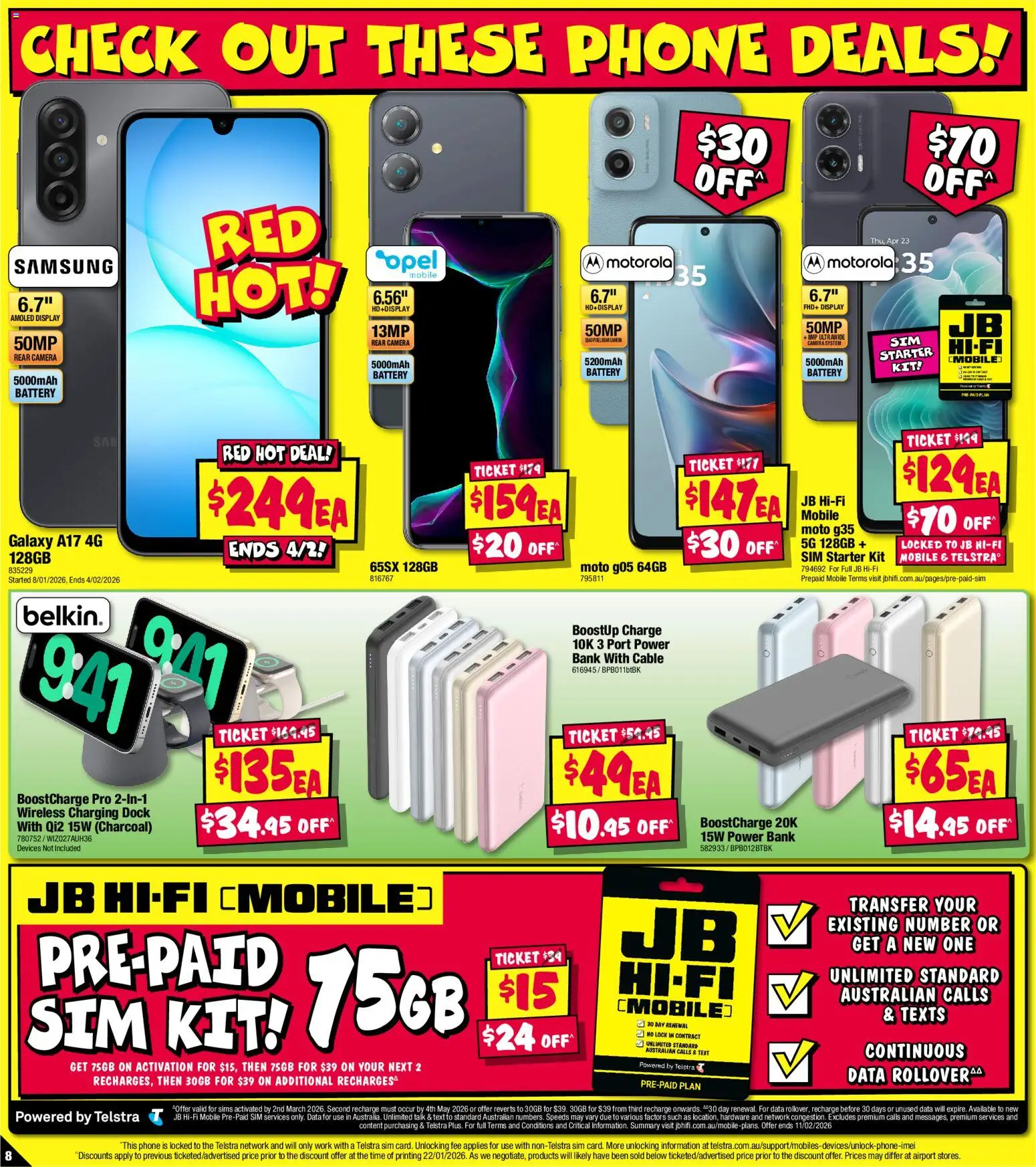 JB Hi-Fi catalogue - valid from 29.01.2026 | Page: 8 | Products: Battery, Phone, Camera, Cable