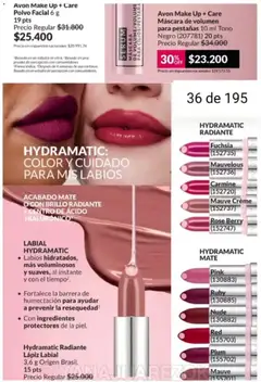Vista previa Catálogo AVON Campaña 1/2026 válido desde el 01.01.2026 | Página: 30 | Productos: Polvo, Lápiz labial, Brillo, Radiante