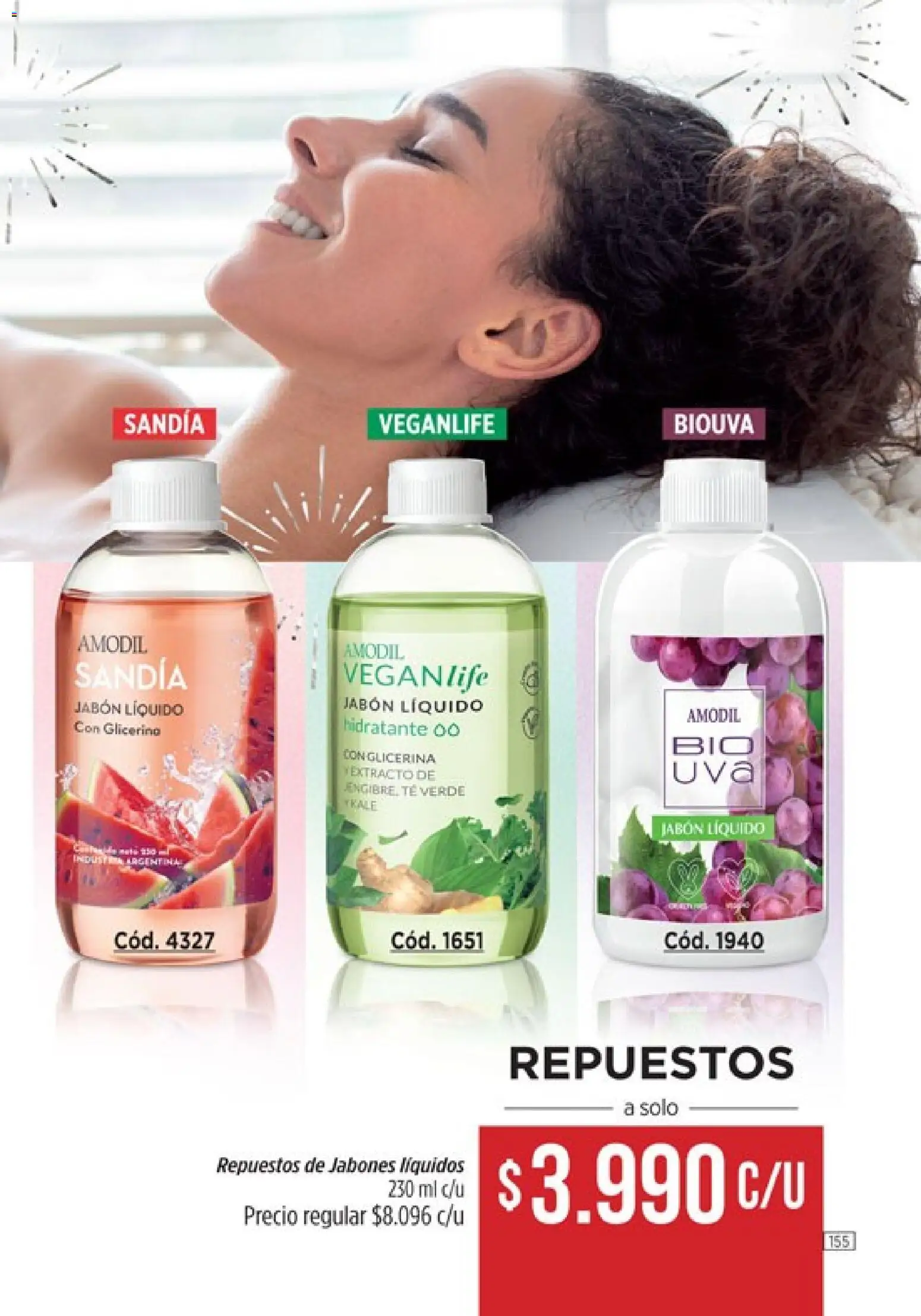 Amodil - Campaña 18/2025 │ válido desde el 30.11.2025 | Página: 155 | Productos: Sandía, Jabón líquido, Jabón, Té