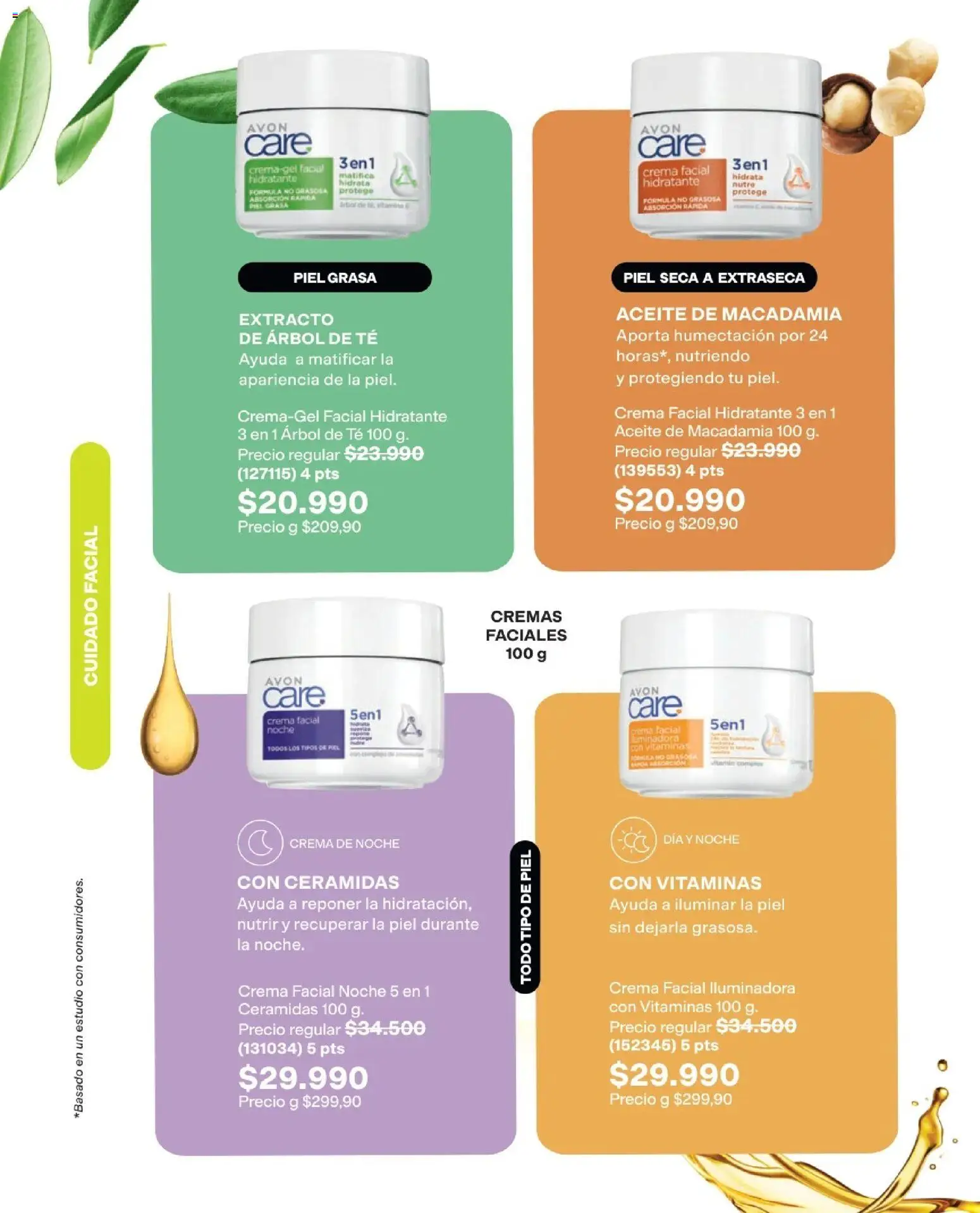 Avon revista - valida desde el 25.03.2026 | Página: 134 | Productos: Té, Crema, Vitaminas, Aceite