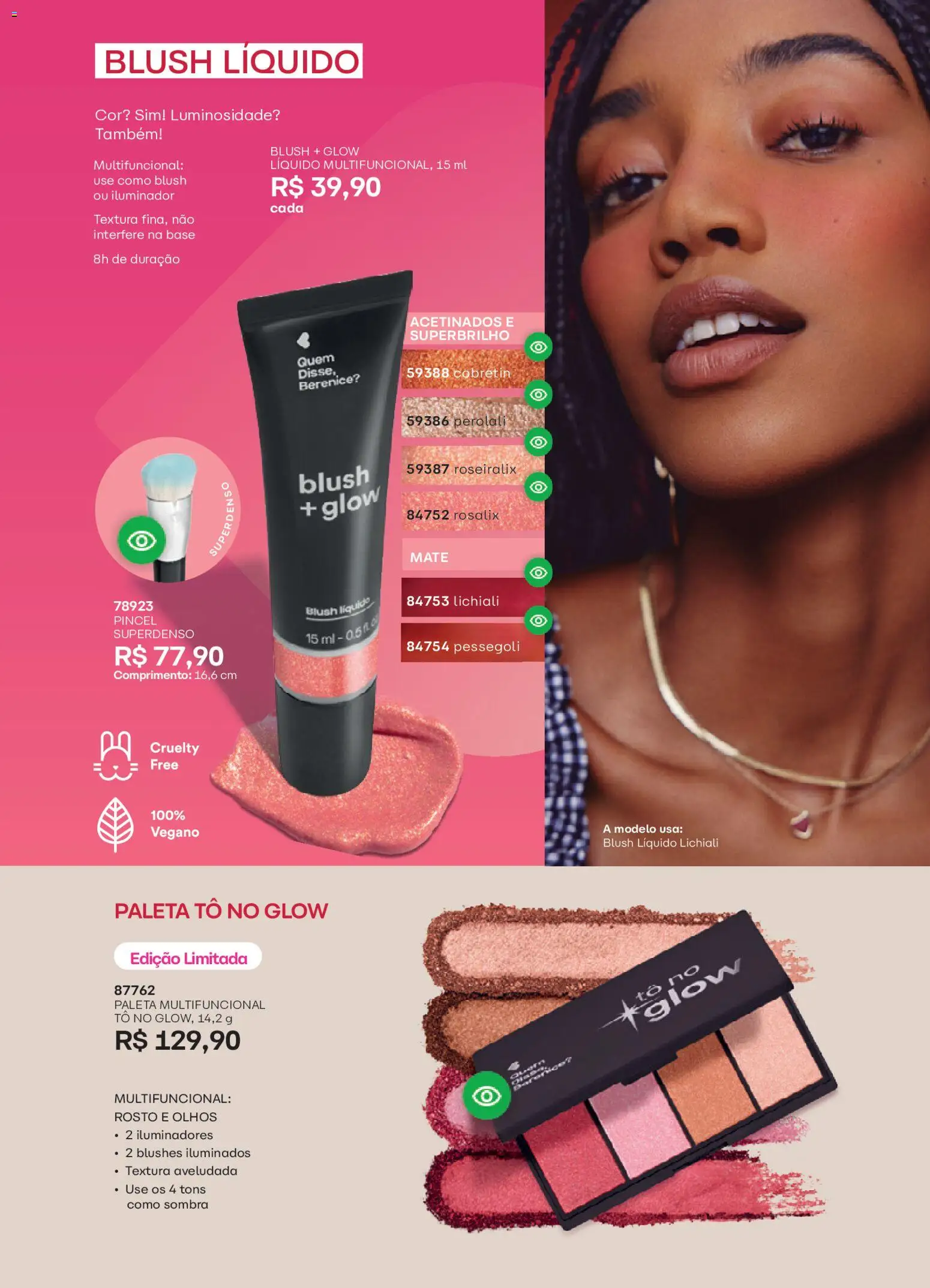 O Boticário Folheto - válido de 02.03.2026 | Página: 134 | Produtos: Blush, Pincel, Base, Iluminador