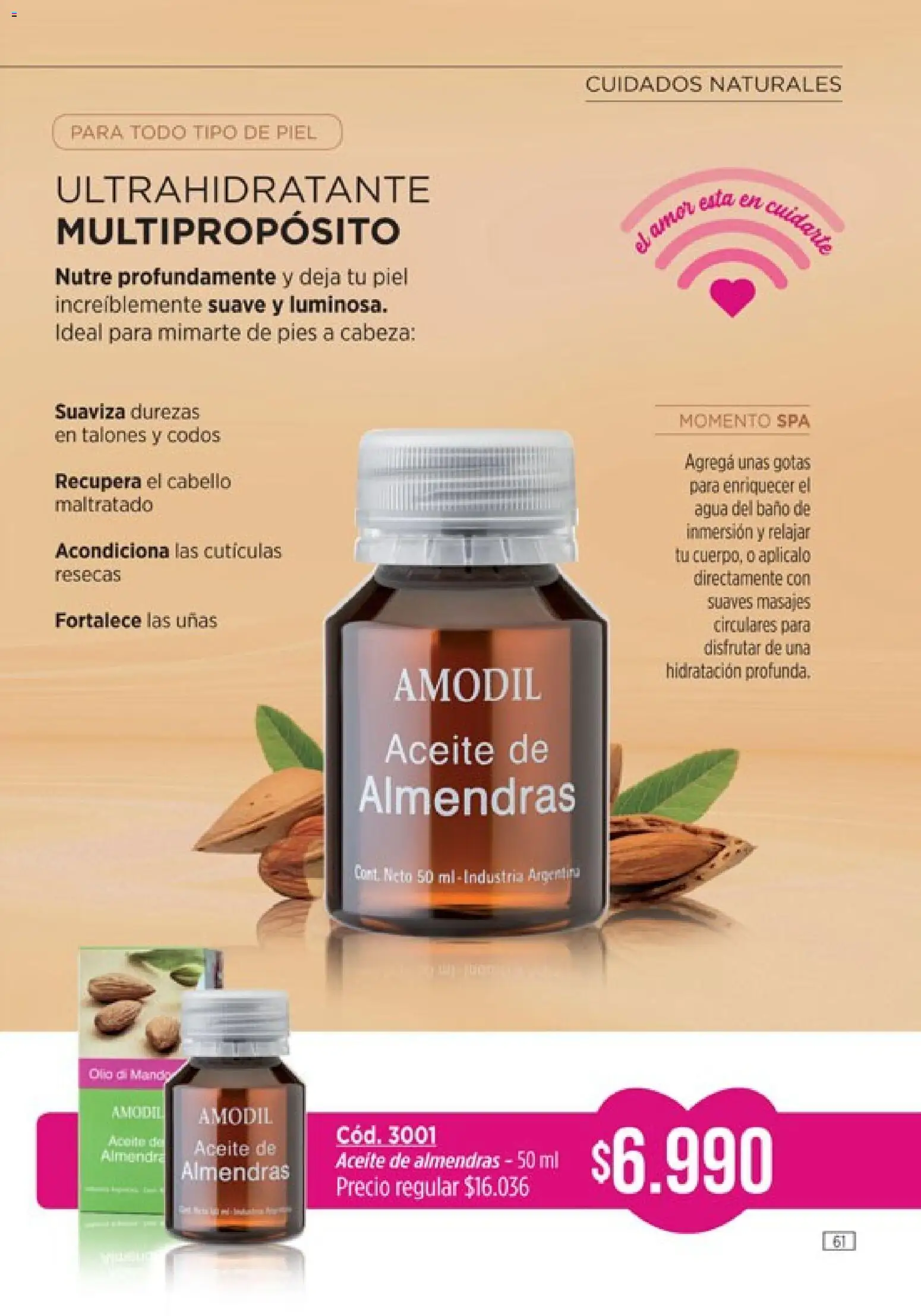 Catálogo Amodil Campaña 2 │ válido desde el 01.02.2026 | Página: 61 | Productos: Almendras, Baño, Aceite, Agua