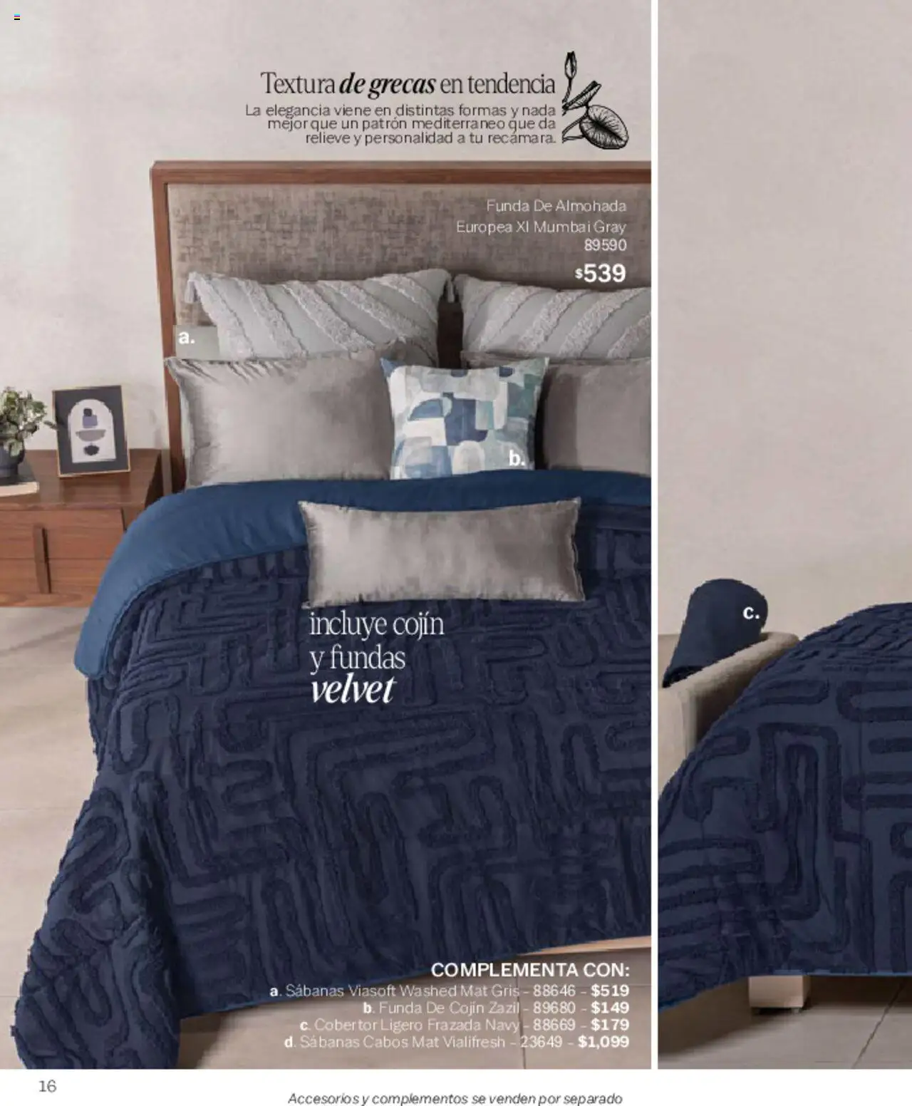 Nuevas ofertas de Vianney válidas en toda la República Mexicana desde el 07.03.2025. ¡Encuentra las mejores ofertas en Vianney catálogo Primavera! | Página: 18 | Productos: Funda, Funda de almohada, Almohada, Sabanas