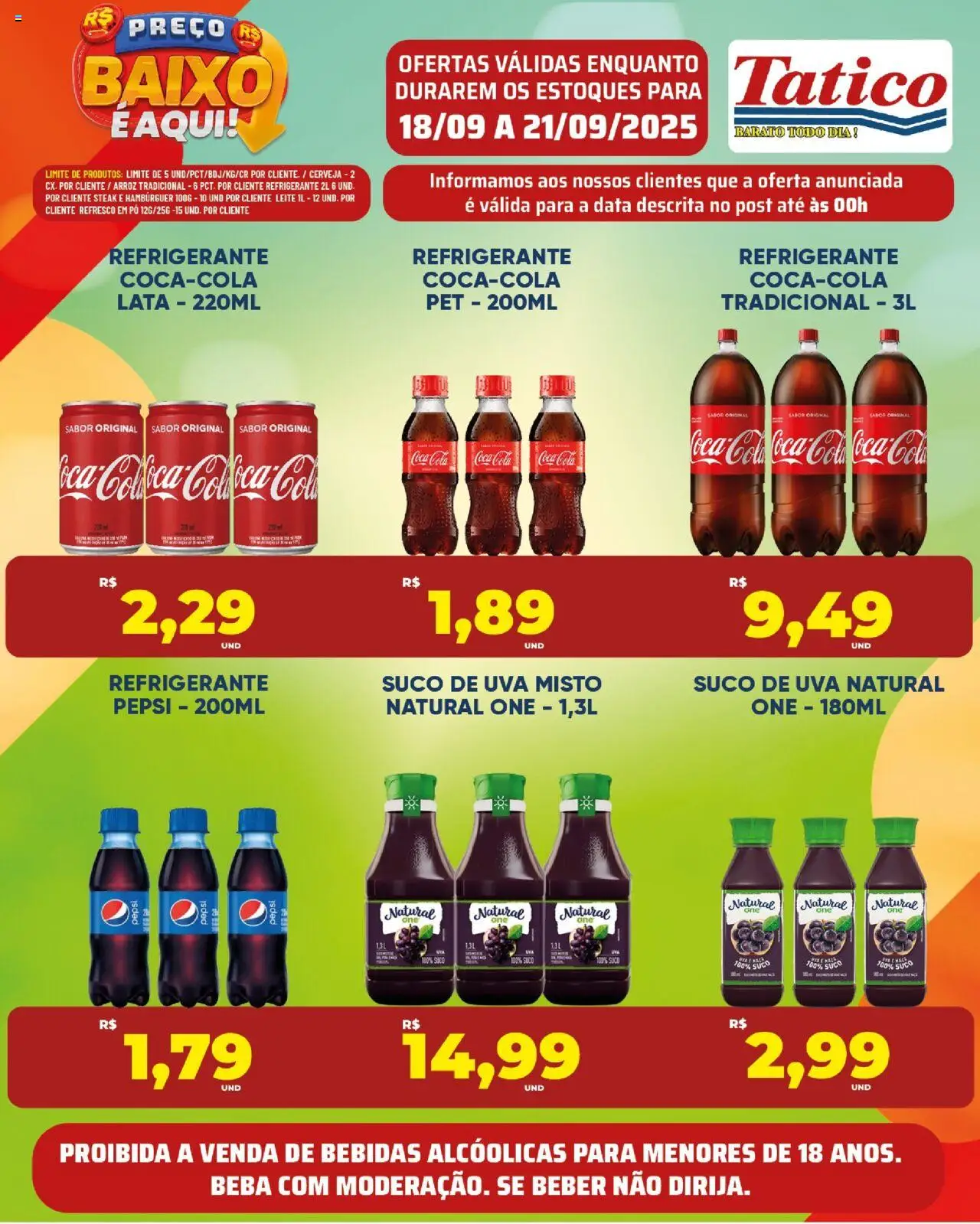 Tatico Folheto - válido de 18.09.2025 | Página: 3 | Produtos: Pó, Cola, Suco, Cerveja