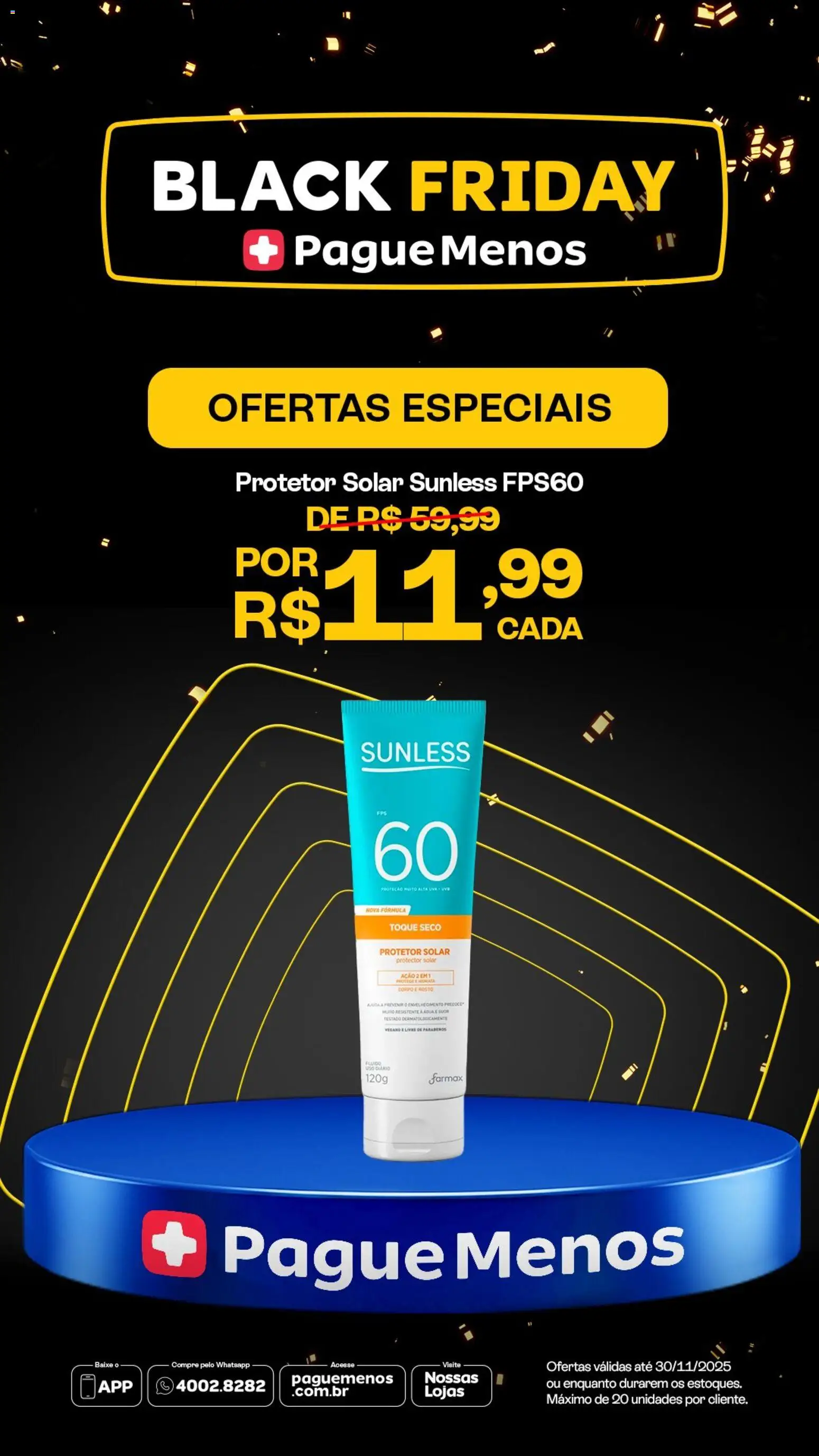 Pague Menos Folheto - válido de 03.11.2025 | Página: 2 | Produtos: Protetor solar