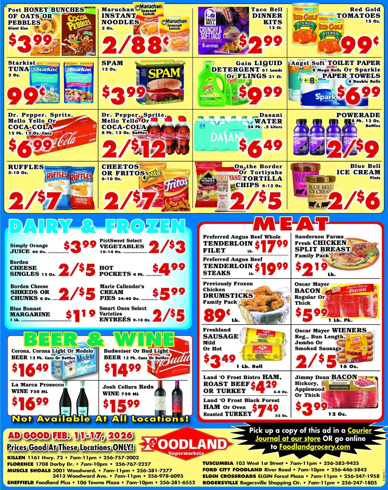 Foodland Weekly Ad - Supermarkets - valid from 11.02.2026 | Page: 2 | Products: Cheese, Ham, Noodles, Oven