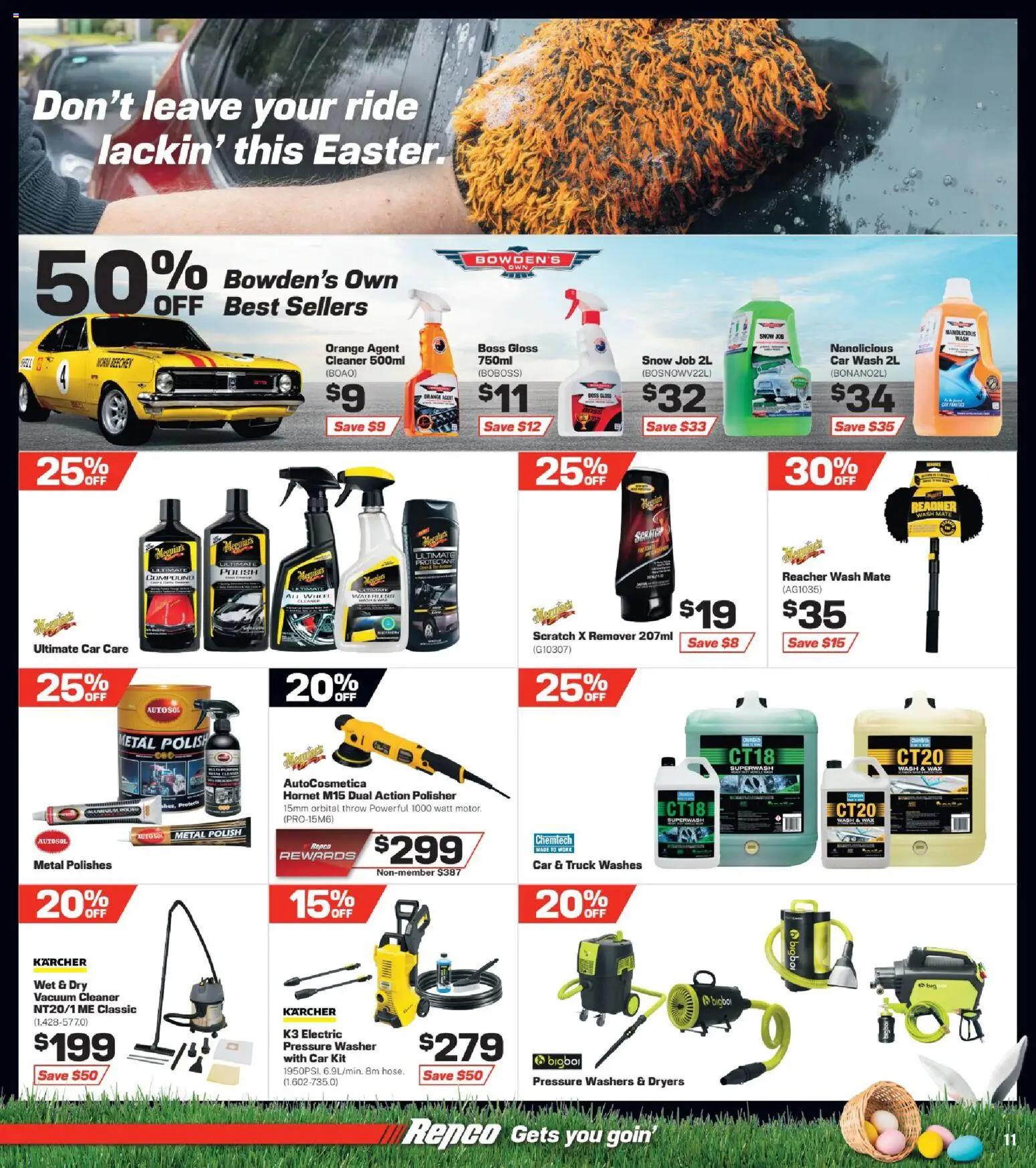 Repco catalogue - valid from 19.03.2026 | Page: 11 | Products: Cleaner, Polish, Vacuum cleaner, Washer