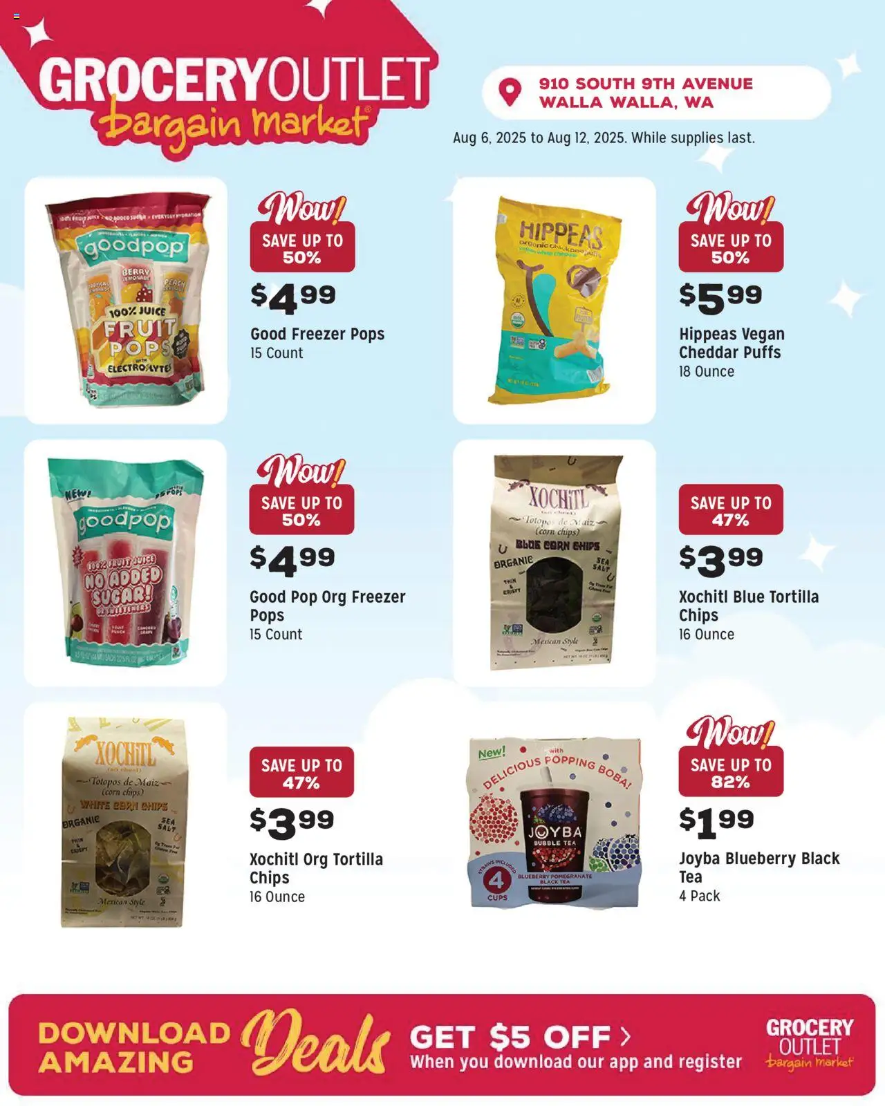 Grocery Outlet Weekly - WA - valid from 06.08.2025 | Page: 2 | Products: Salt, Sugar, Peach, Freezer