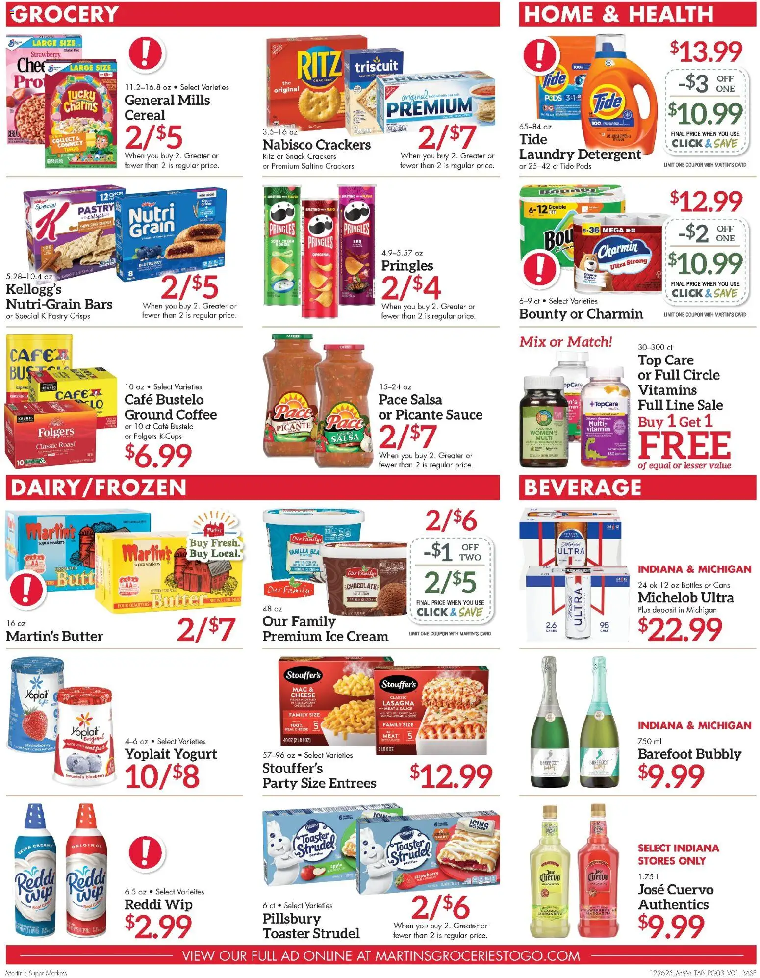 Martin’s Weekly Ad - valid from 28.12.2025 | Page: 3 | Products: Toaster, Coffee, Sour cream, Ice cream