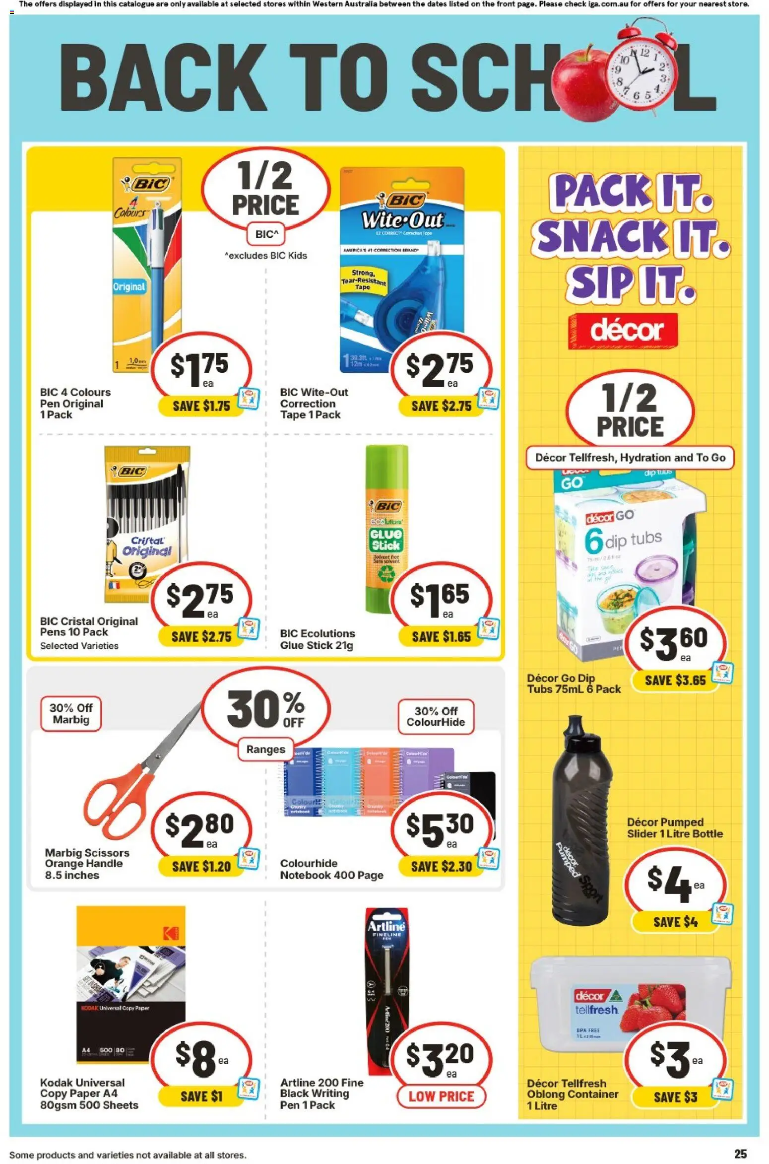 IGA catalogue - valid from 28.01.2026 | Page: 25 | Products: Decor, Scissors, Notebook, Glue