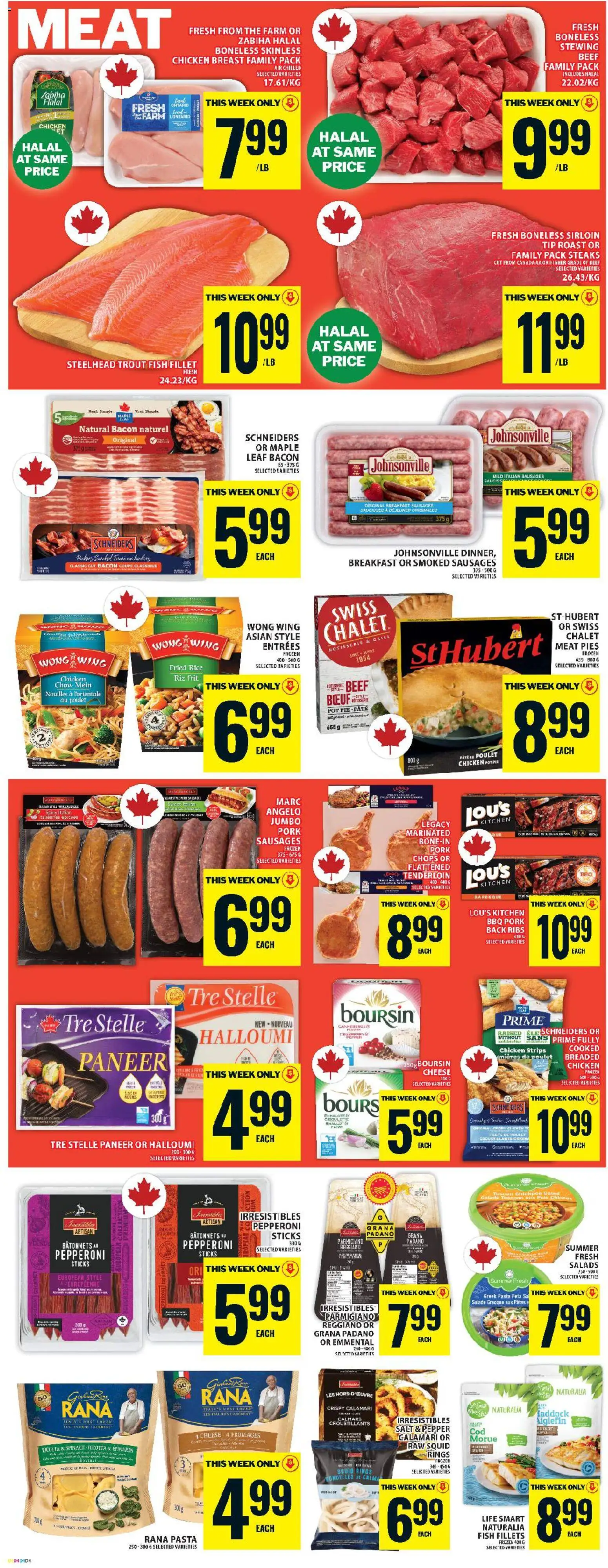 Food Basics flyer valid from 08.01.2026 | Page: 5 | Products: Rice, Fish, Cheese, Pork
