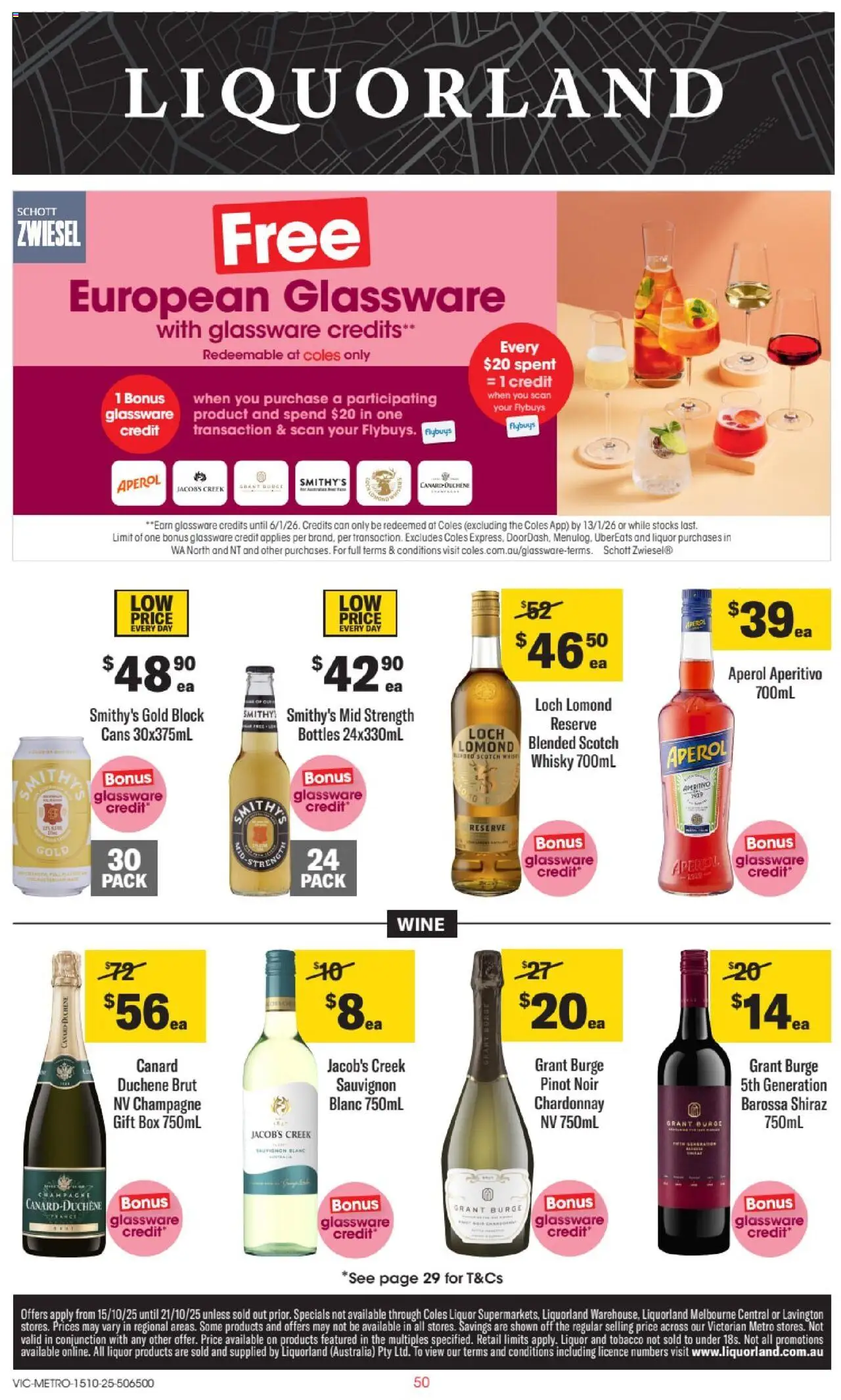 Liquorland catalogue - valid from 15.10.2025 | Page: 1 | Products: Box, Glassware, Wine, Scotch
