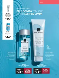 Avon Folheto - válido de 13.08.2025 | Página: 19 | Produtos: Água micelar, Gel de limpeza, Sabonete