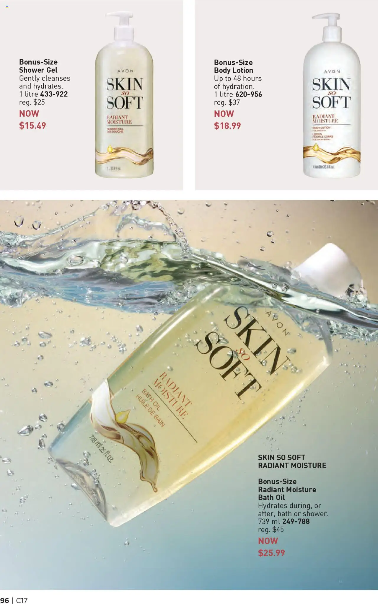 Avon flyer valid from 14.08.2025 | Page: 96 | Products: Body lotion, Bath, Shower, Oil