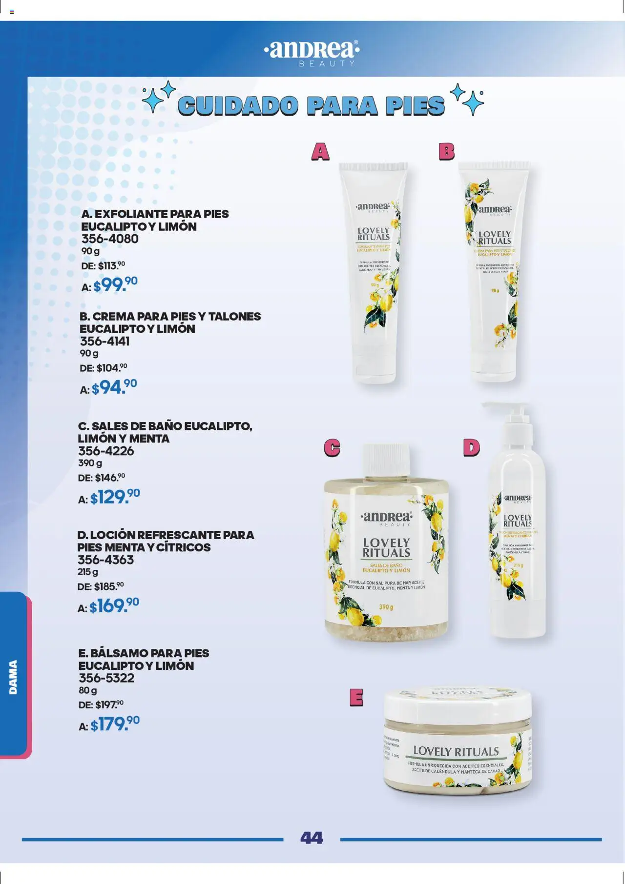 Nuevas ofertas de Andrea válidas en toda la República Mexicana desde el 28.09.2025. ¡Encuentra las mejores ofertas en Andrea - Catálogo Andrea Fest! | Página: 44 | Productos: Sal, Crema, Aceite, Baño
