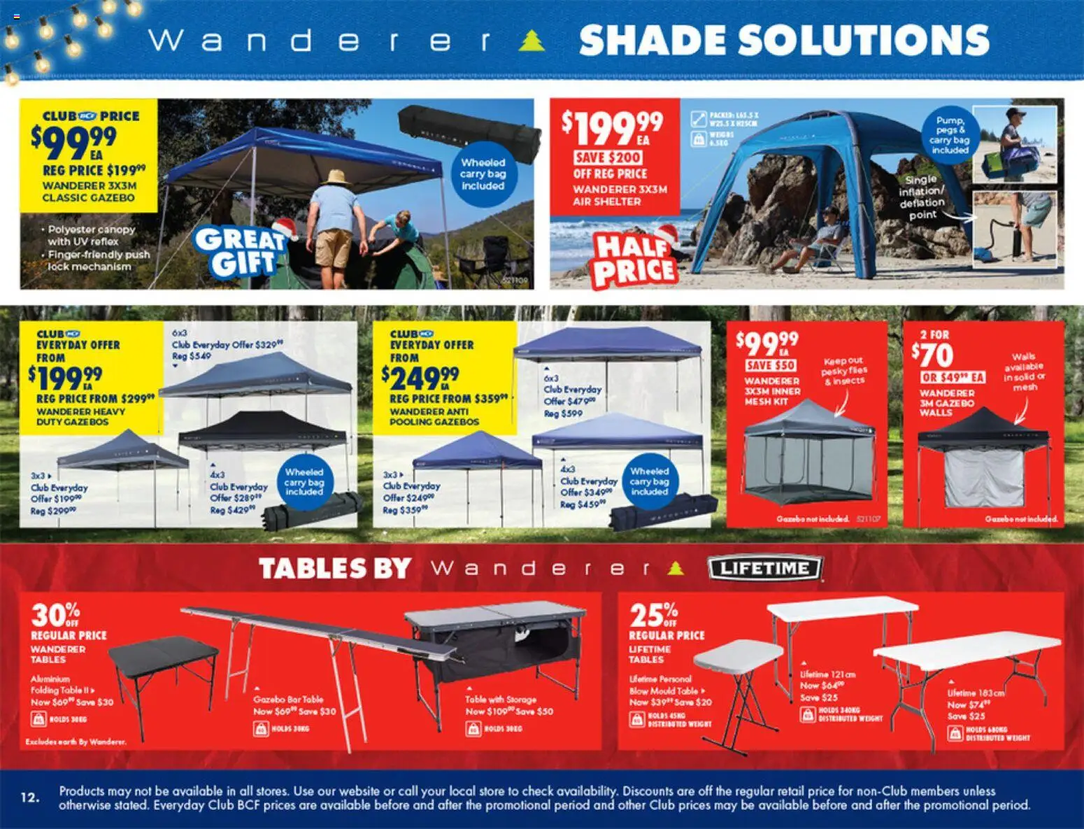 BCF catalogue - valid from 03.12.2025 | Page: 13 | Products: Table, Gazebo, Bag, Weight