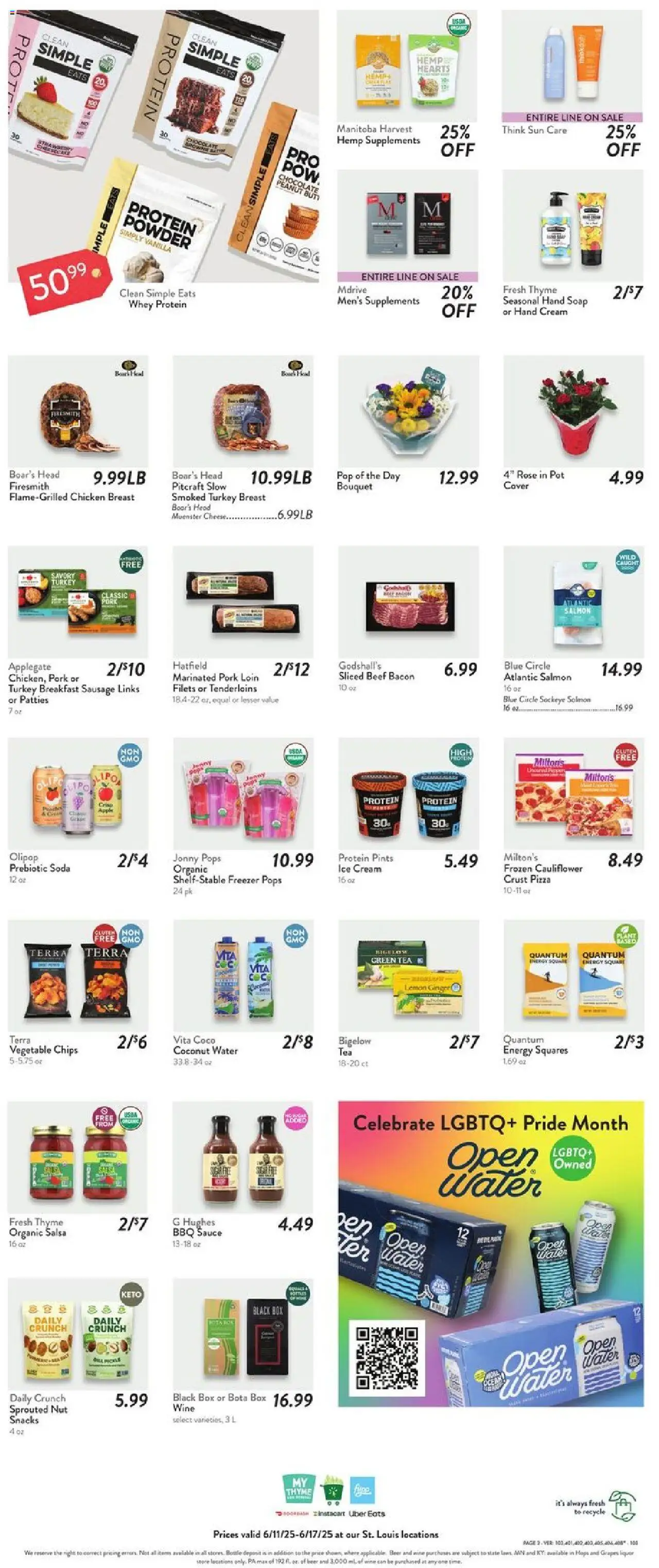 Fresh Thyme Weekly Ad - valid from 11.06.2025 | Page: 6 | Products: Green Tea, Wine, Beef, Lemon