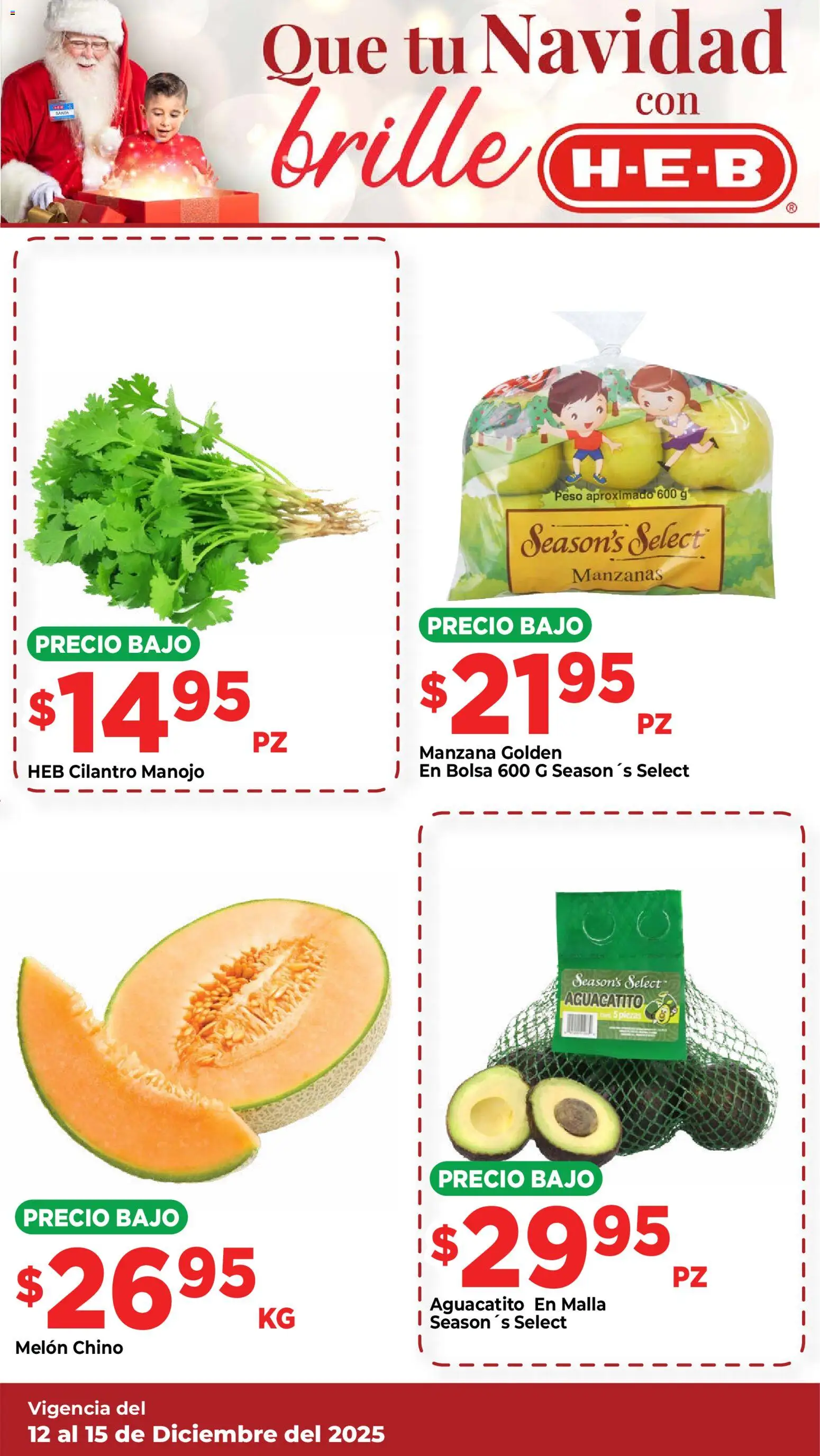 Nuevas ofertas de H-E-B válidas en toda la República Mexicana desde el 12.12.2025. ¡Encuentra las mejores ofertas en H-E-B folleto Que tu Navidad! | Página: 13 | Productos: Bolsa, Manzana, Manzanas, Malla