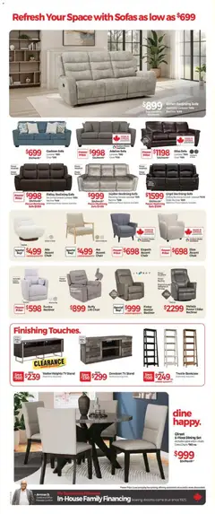 Preview of Tepperman's weekly flyer / circulaire from shop Tepperman's valid from 23.10.2025 | Page: 2 | Products: Tv, Sofa, Table, Chair
