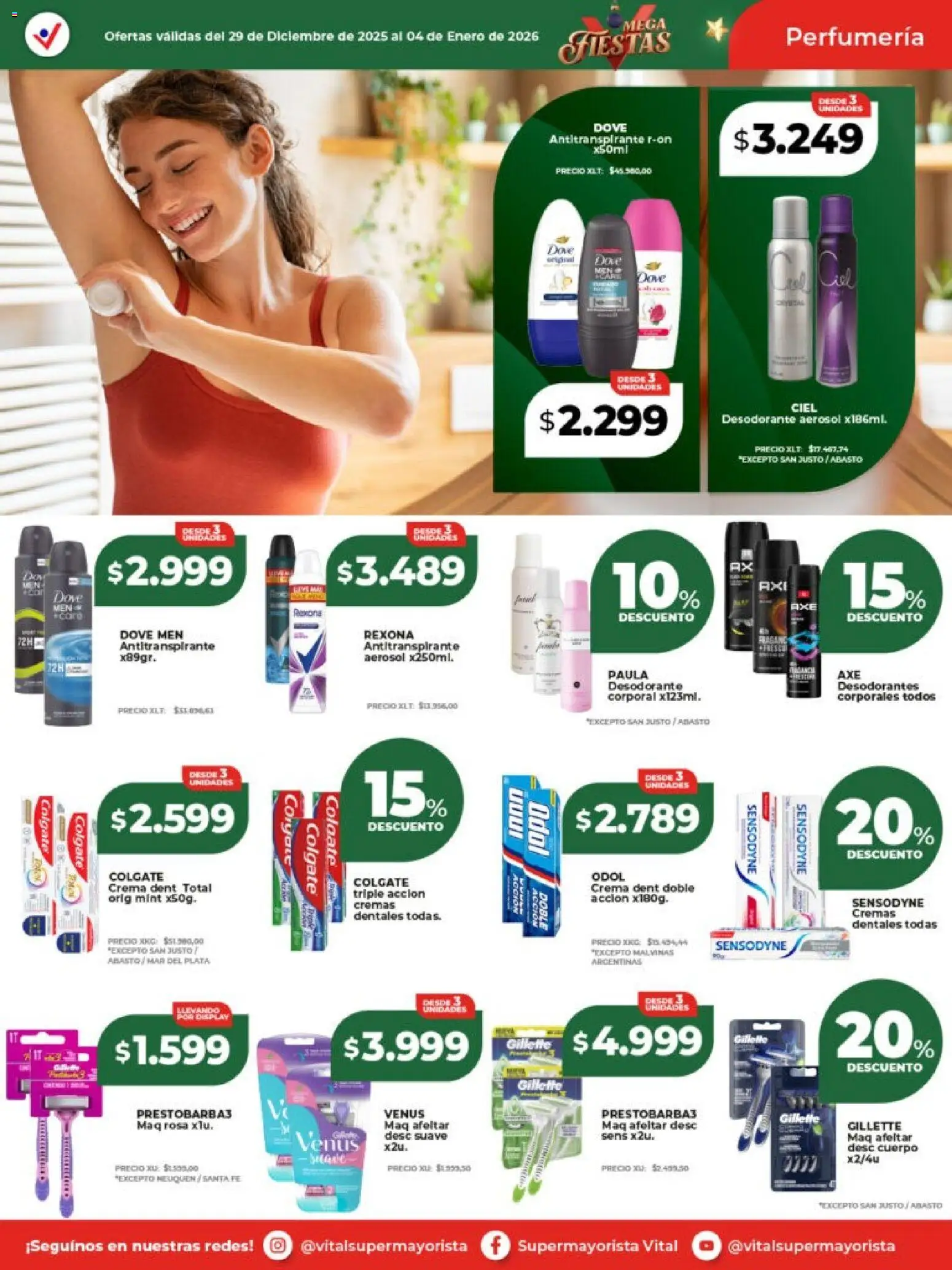 Vital - Ofertas - Mar del Plata  │ válido desde el 29.12.2025 | Página: 3 | Productos: Desodorante, Antitranspirante, Crema