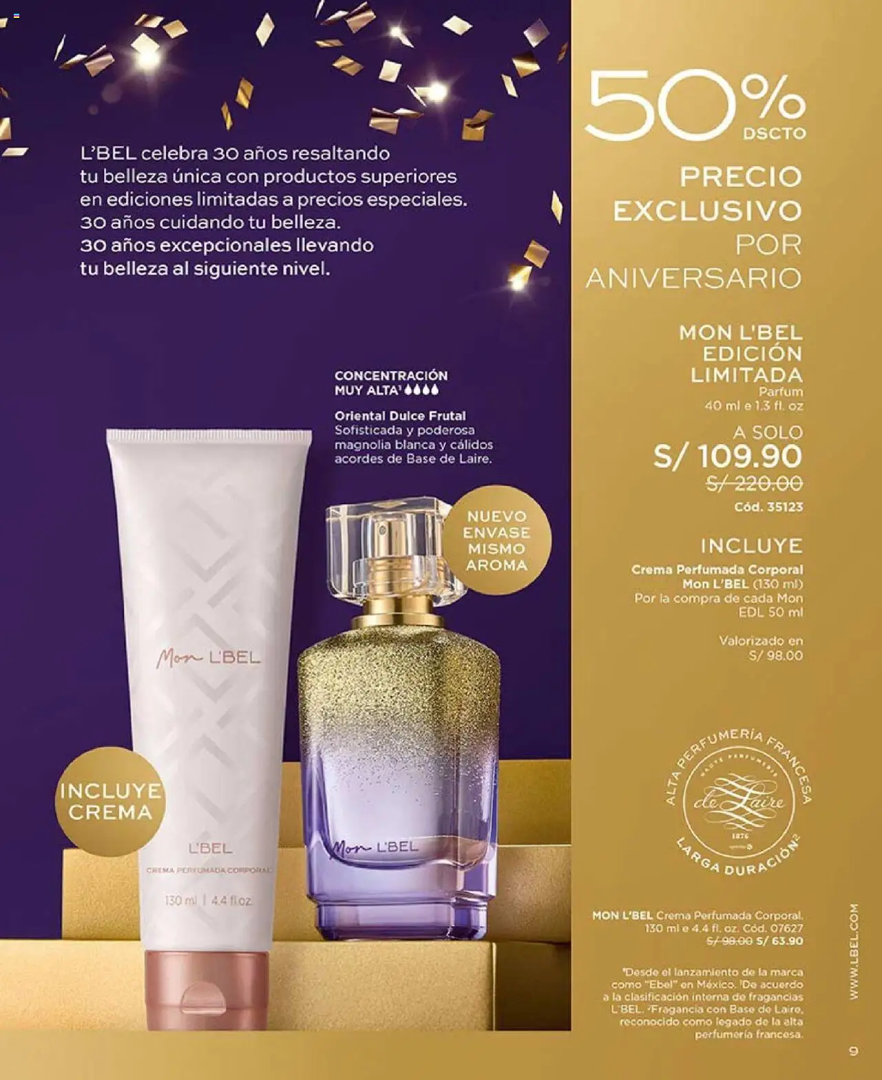 Catálogo L'Bel válido desde 29.07.2025 | Página: 9 | Productos: Crema, Fragancia