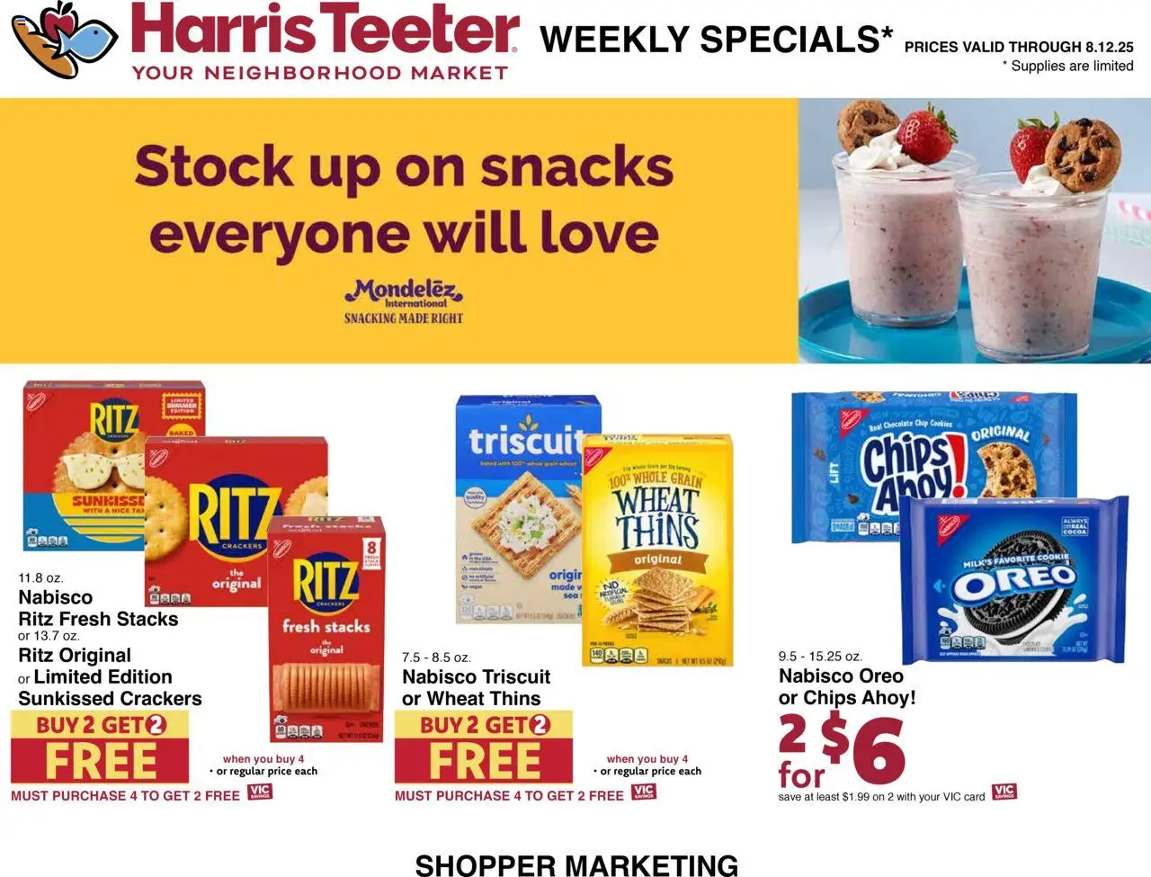 Harris Teeter Weekly Ad - SC - valid from 06.08.2025 | Page: 15 | Products: Chocolate, Chips, Cookies, Chocolate Chip