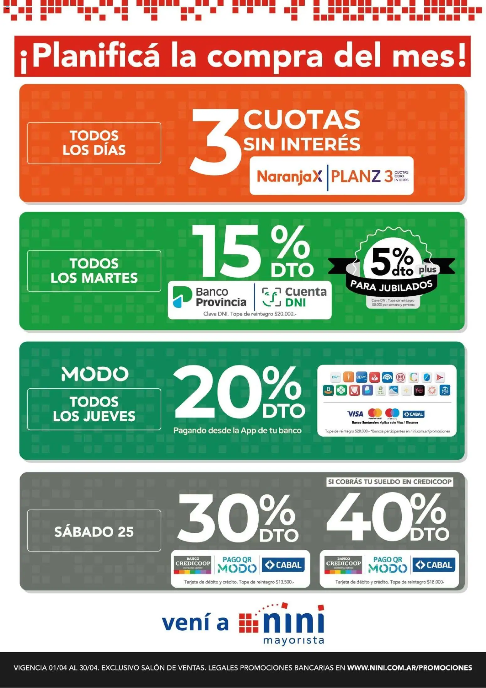 NINI Mayorista ofertas │ válido desde el 20.04.2026 | Página: 41 | Productos: Banco