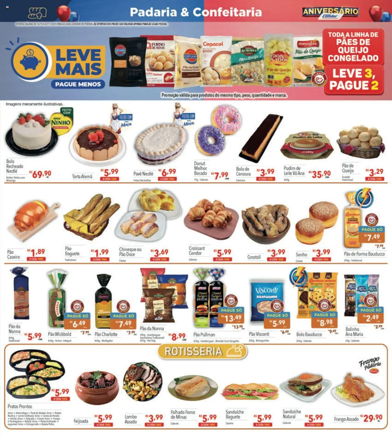 Supermercados Condor Folheto - válido de 15.10.2025 | Página: 15 | Produtos: Panela, Leite, Queijo, Pão de forma