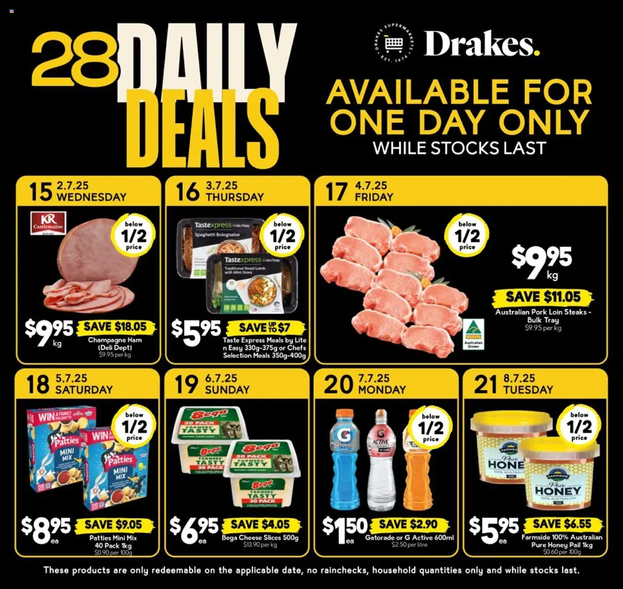 Drakes catalogue - valid from 02.07.2025 | Page: 20 | Products: Household, Cheese, Ham, Honey