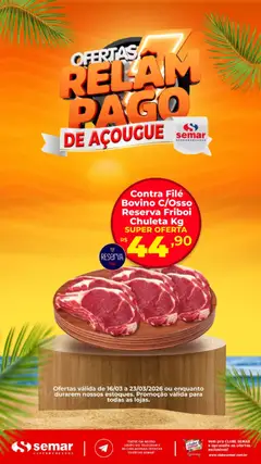 Semar Supermercado ofertas Contra Filé - Pré-Visualização do folheto da loja Semar Supermercado, válido de 16.03.2026
