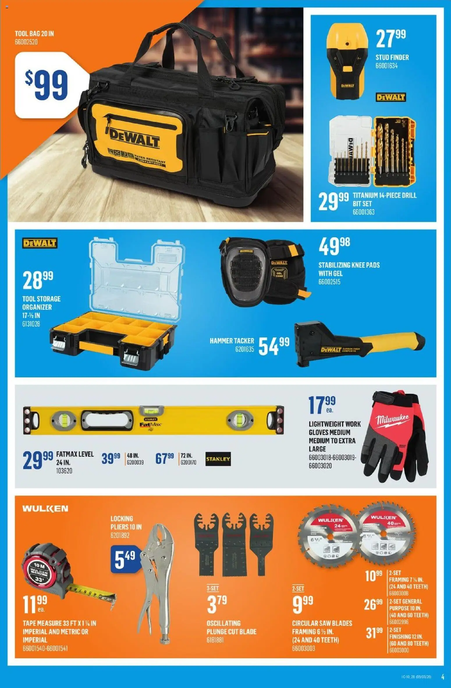 Canac flyer valid from 05.03.2026 | Page: 4 | Products: Gloves, Bag