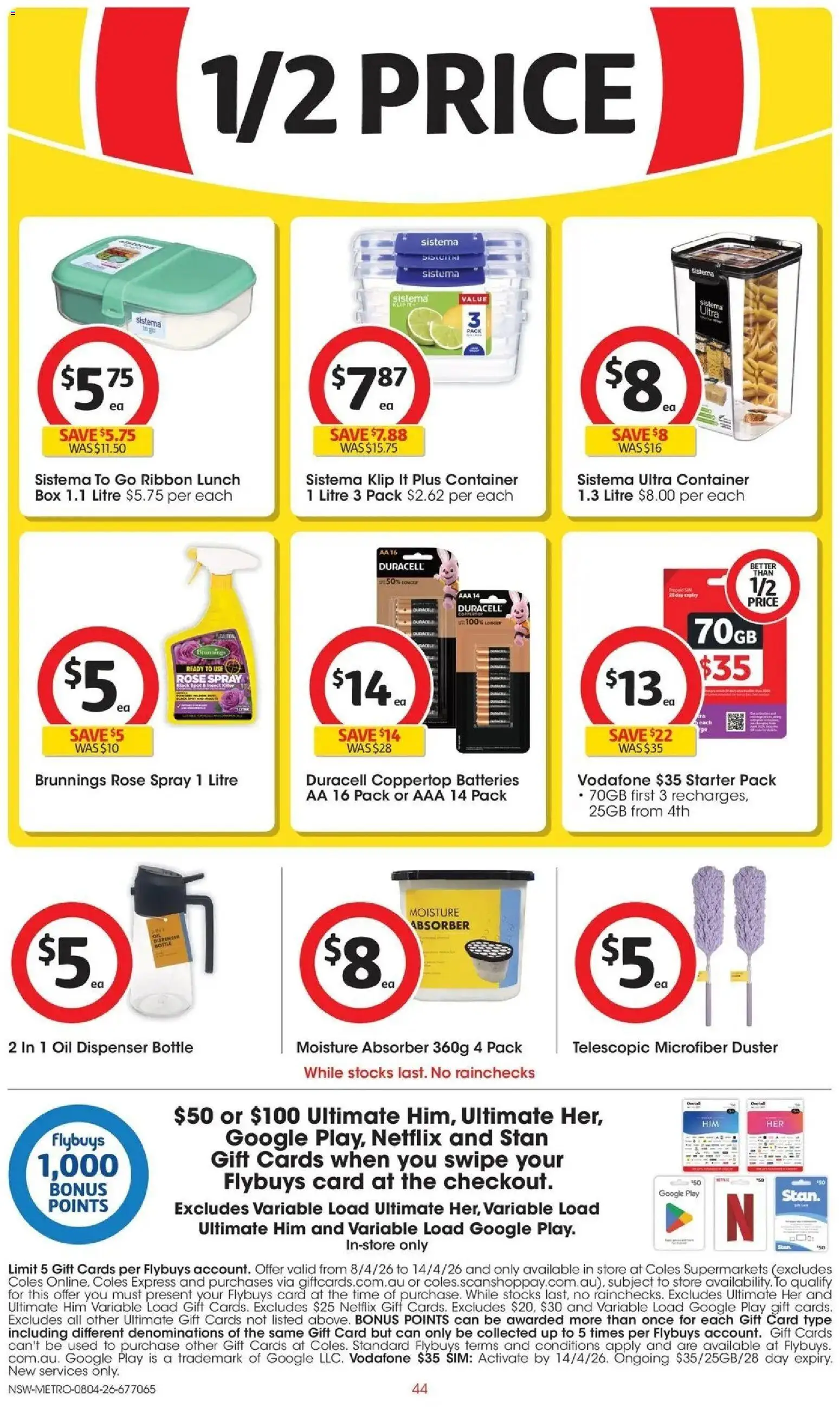 Deals catalogue - valid from 07.04.2026 | Page: 44 | Products: Box, Oil, Batteries