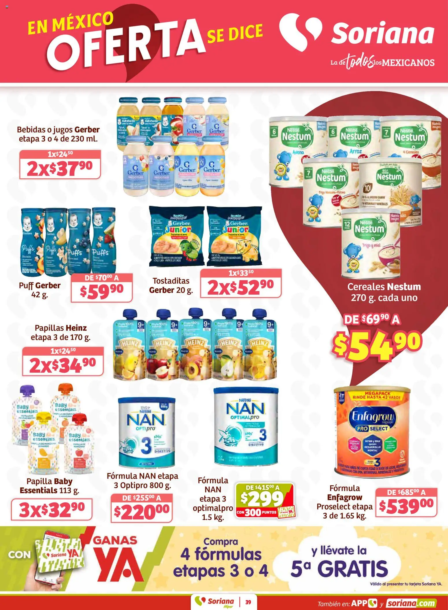 Nuevas ofertas de Soriana válidas en toda la República Mexicana desde el 27.02.2026. ¡Encuentra las mejores ofertas en Soriana Preciazazaso Híper: Frontera BCN, Son! | Página: 39 | Productos: Avena, Arroz, Cereales, Vasos